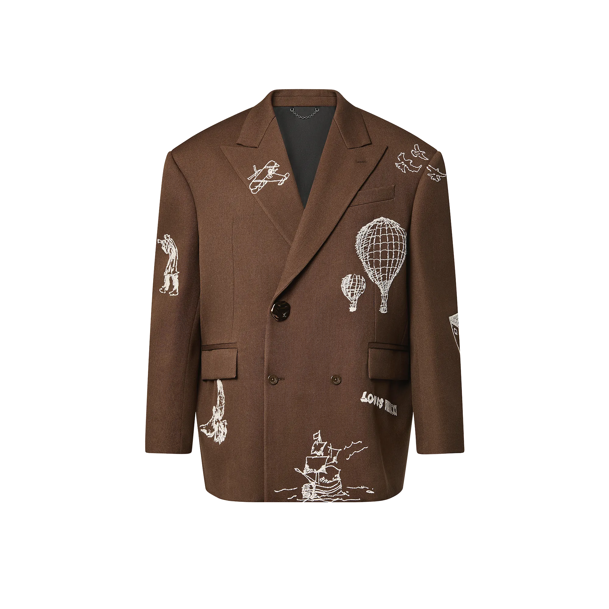 Louis Vuitton Embroidered Double-Breasted Wool Jacket - Men - Ready-to-Wear 1ABZID