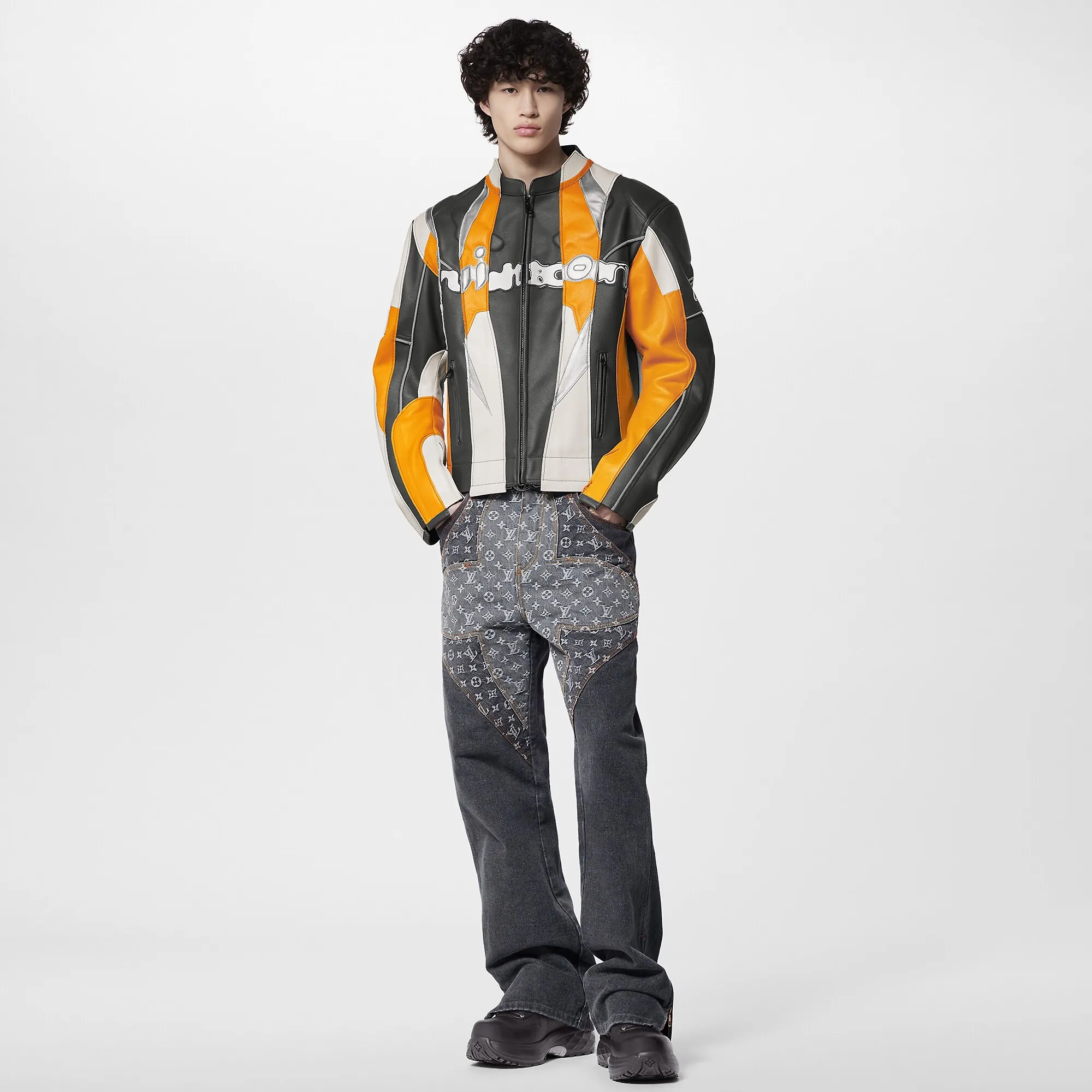 Louis Vuitton Reconstructed Leather Biker Jacket - Men - Ready-to-Wear 1ABZIS