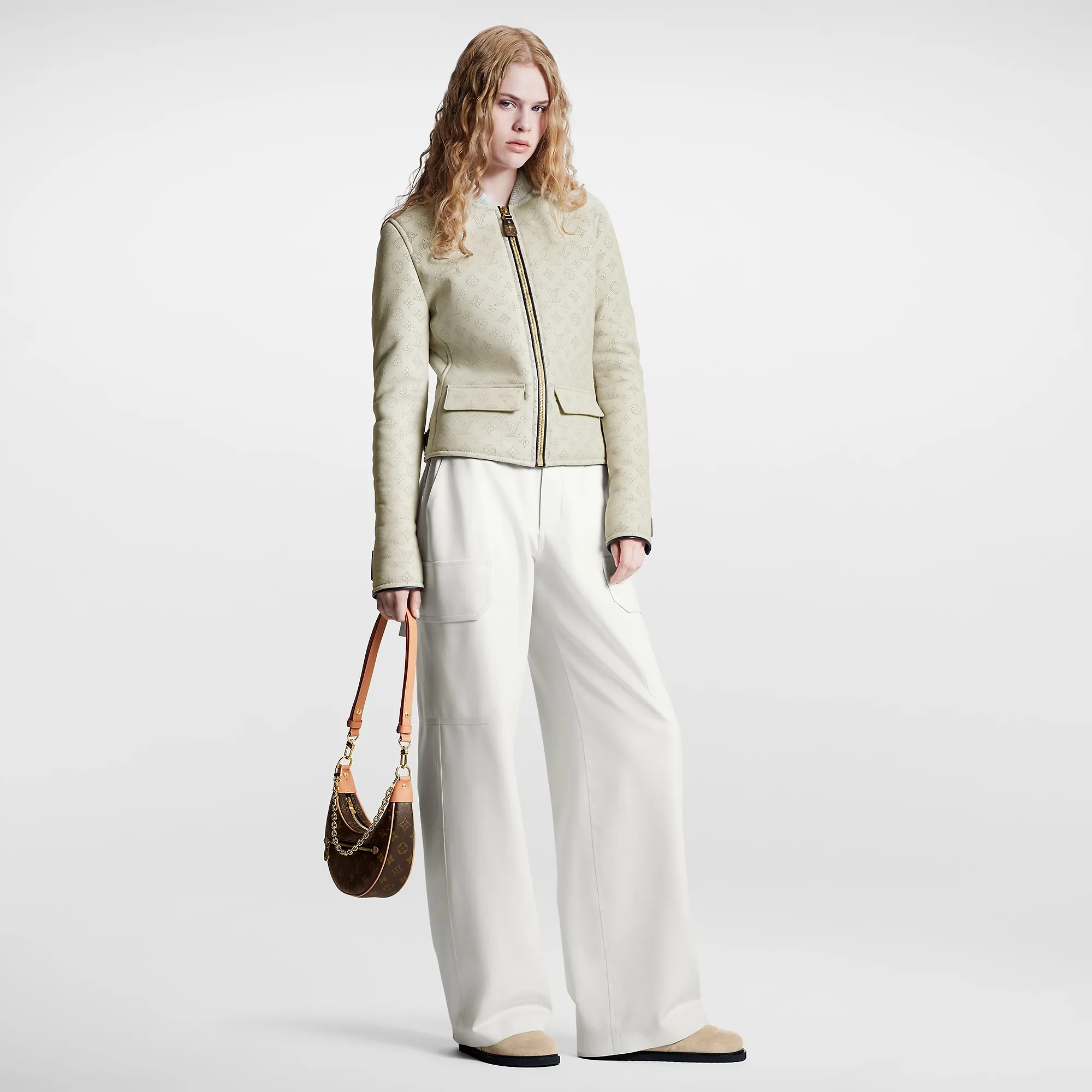 Louis Vuitton Sporty Mahina Monogram Leather Jacket - Women - Ready-to-Wear 1AC0JX