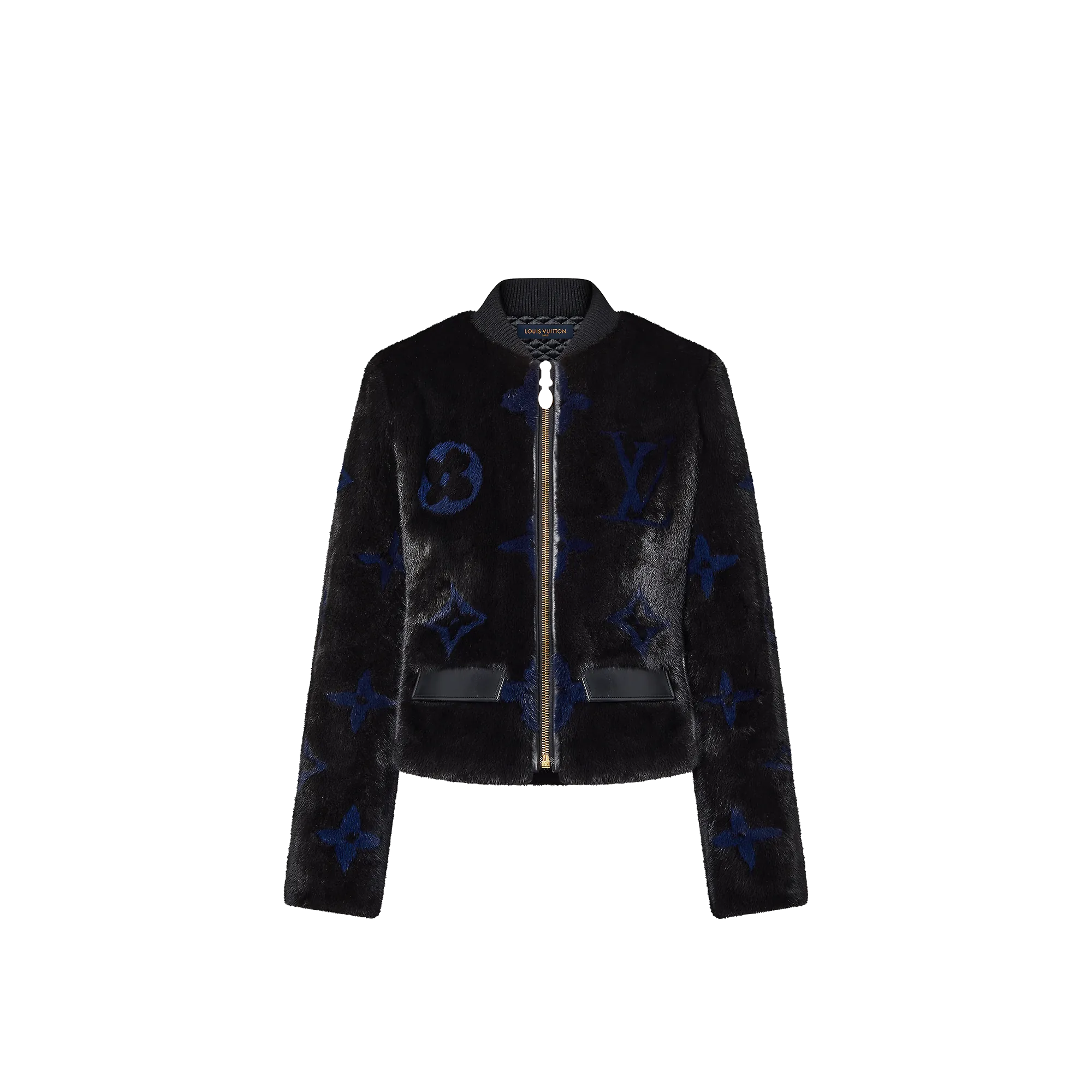 Louis Vuitton Monogram Intarsia Mink Jacket - Women - Ready-to-Wear 1AC0K5