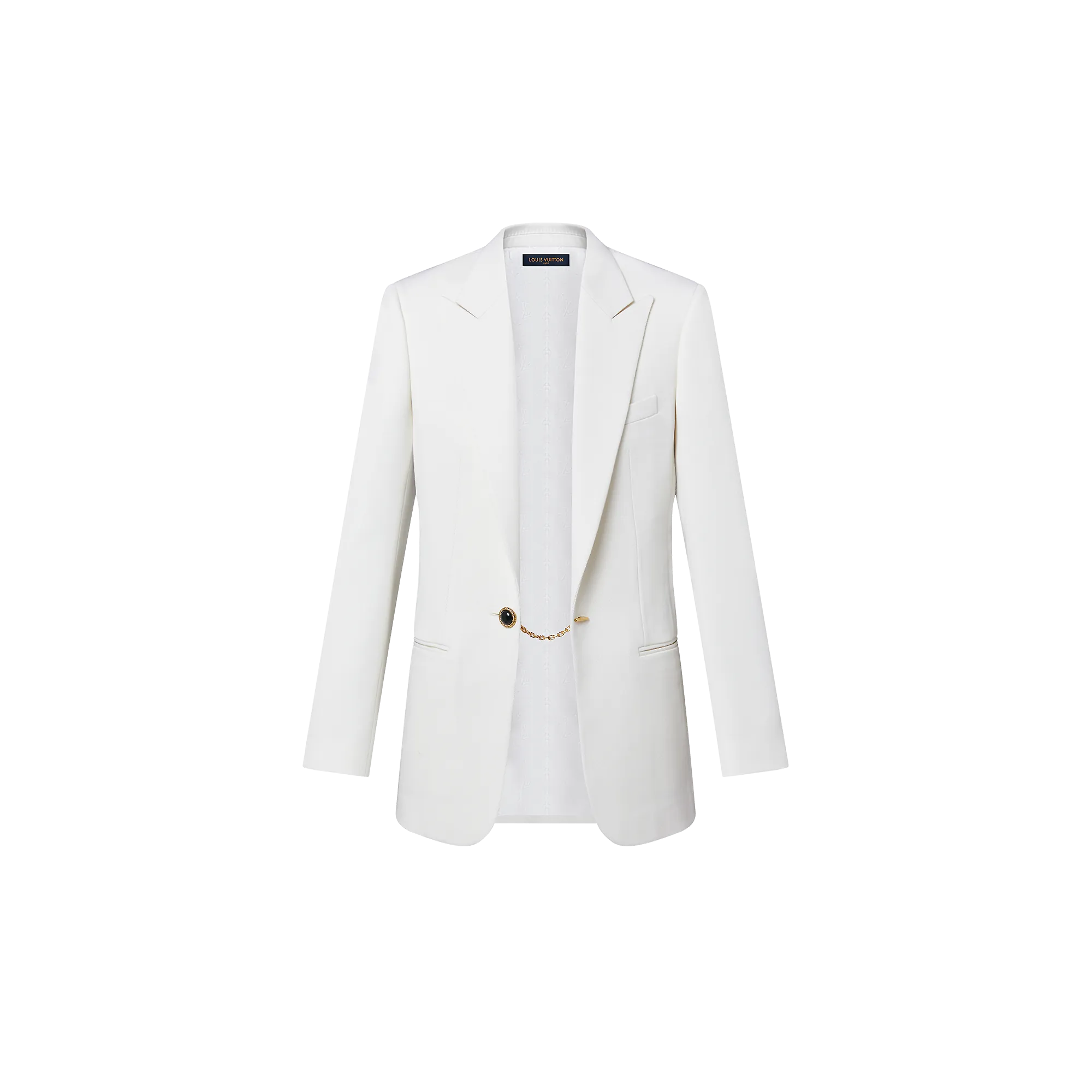 Louis Vuitton Jewel Button Tuxedo Jacket - Women - Ready-to-Wear 1AC0NH Milk White