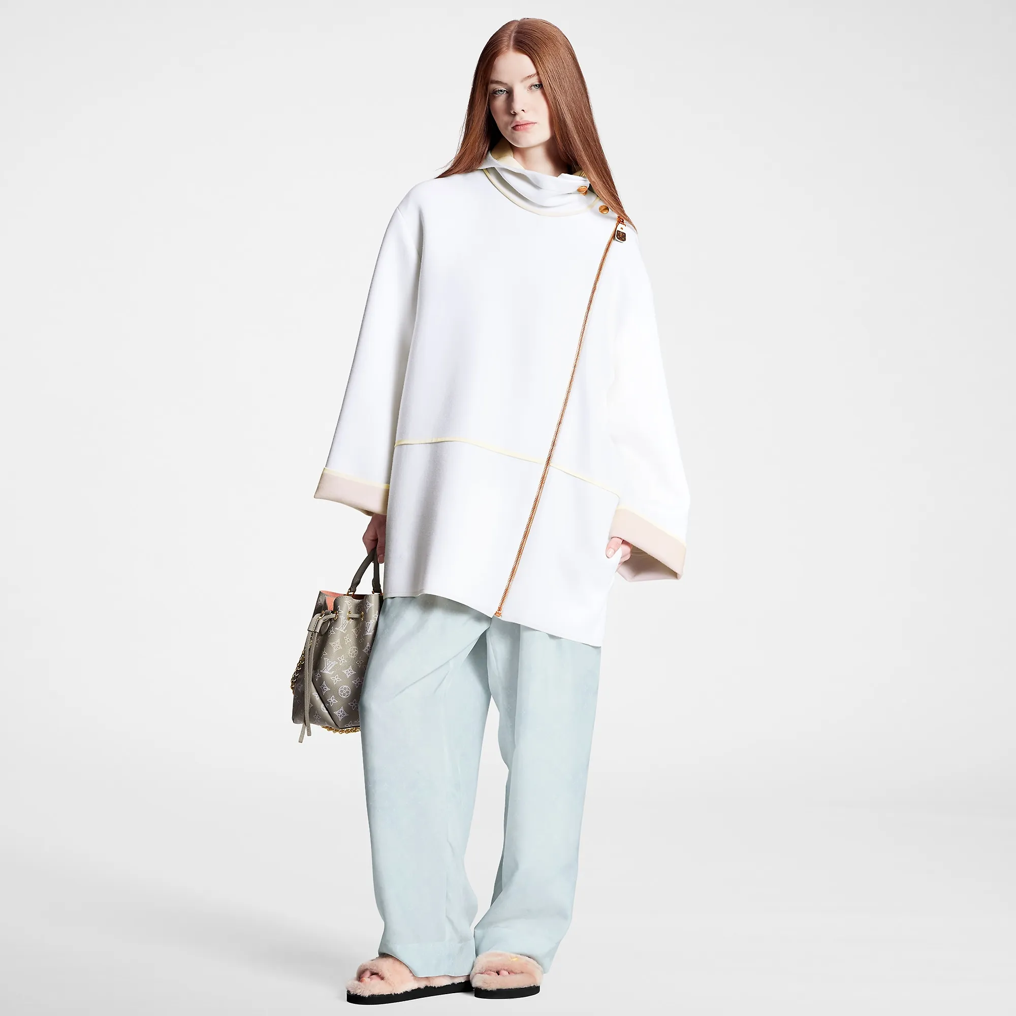 Louis Vuitton Monogram Accent Knit Coat - Women - Ready-to-Wear 1AC0TV