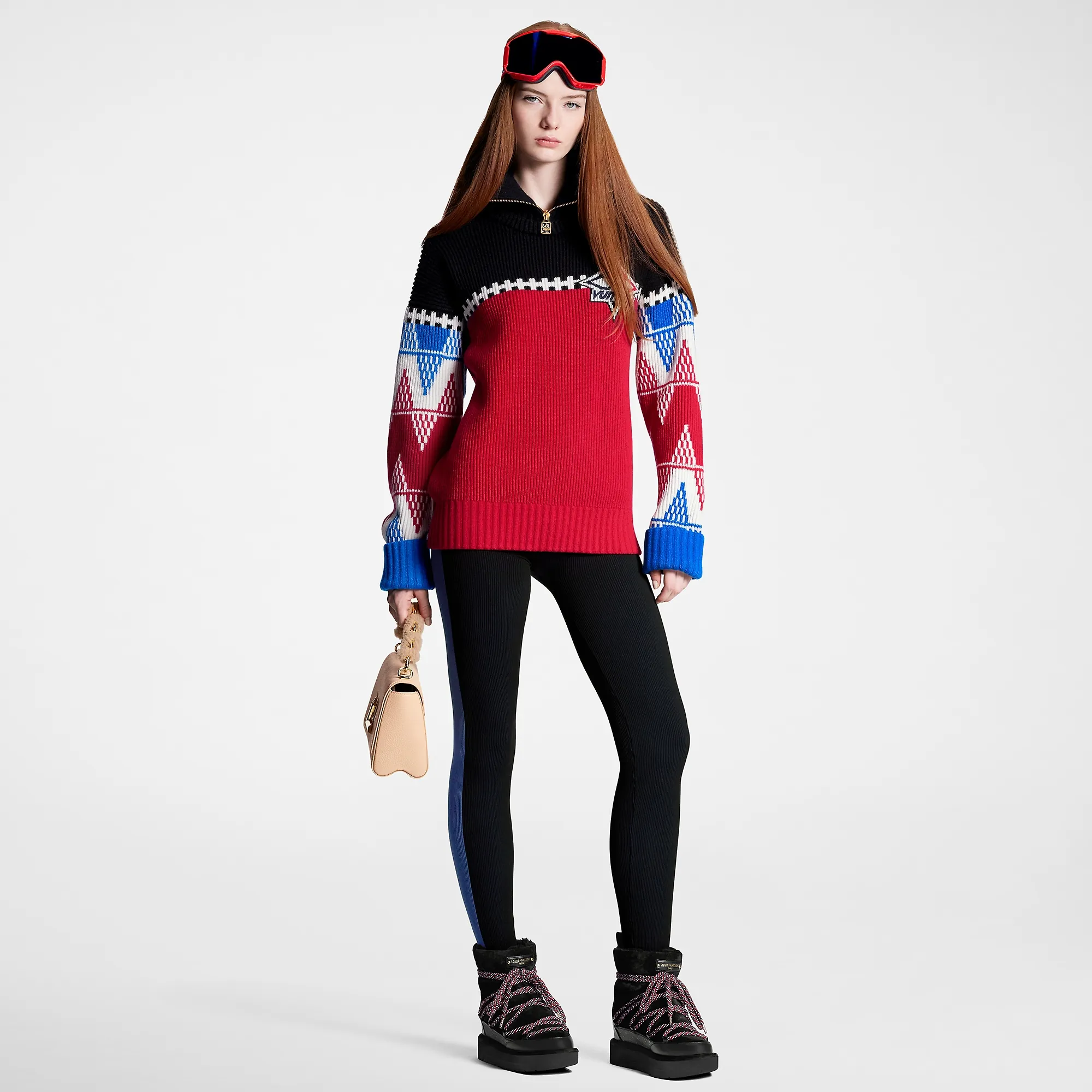 Louis Vuitton Tricolor Knit High Neck Pullover - Women - Ready-to-Wear 1AC17K Louis Vuitton Tricolor Knit High Neck Pullover - Women - Ready-to-Wear 1AC17K