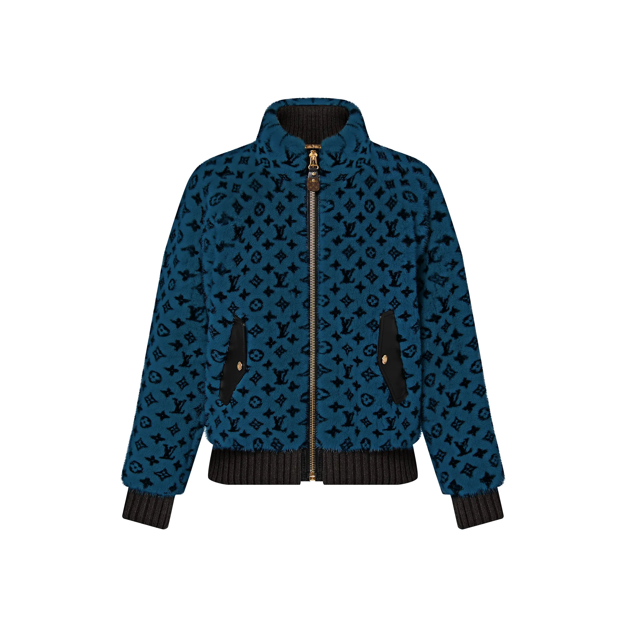 Louis Vuitton Monogram Mink Bomber Jacket - Women - Ready-to-Wear 1AC196 Océan 2