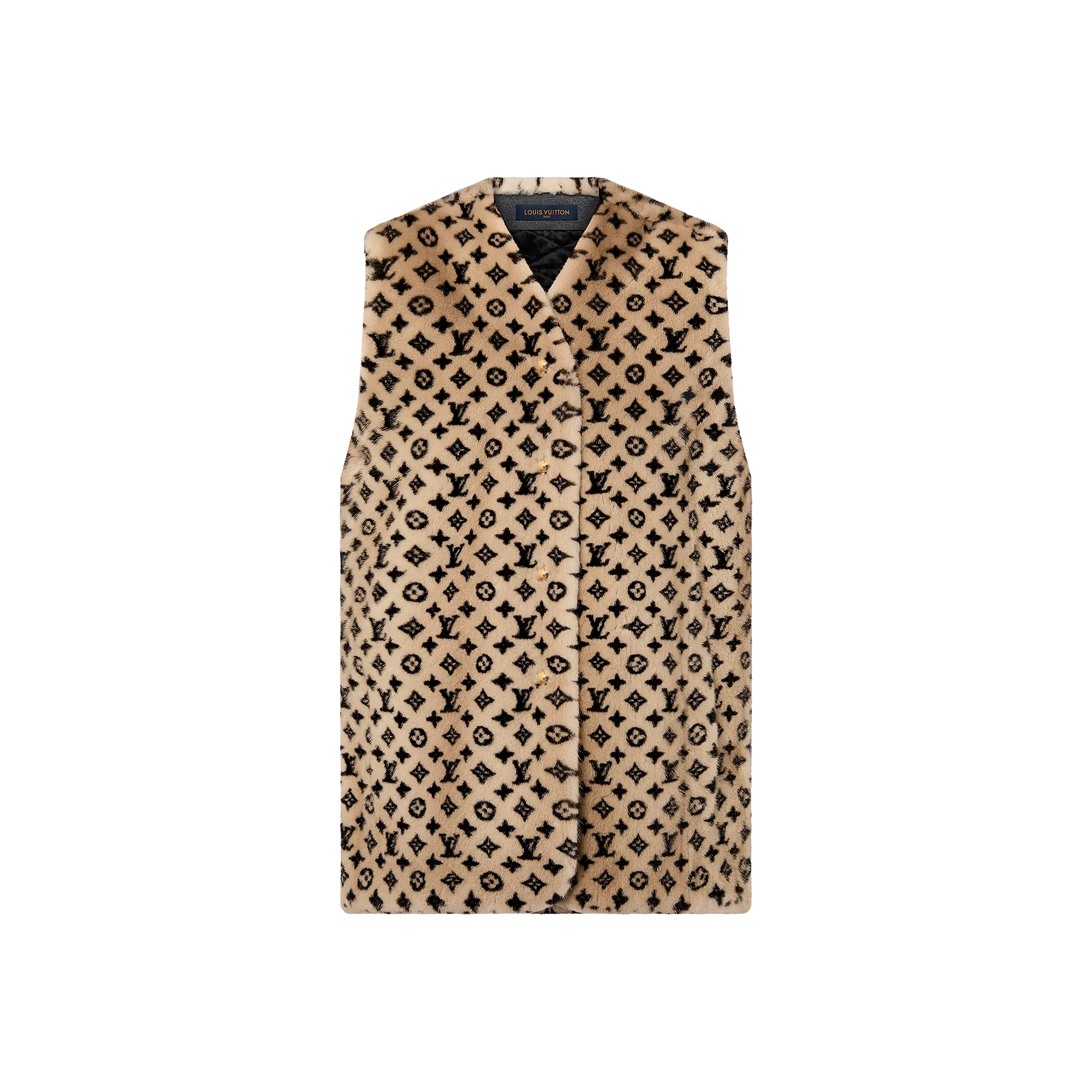 Louis Vuitton Sleeveless Monogram Mink Jacket - Women - Ready-to-Wear 1AC19S