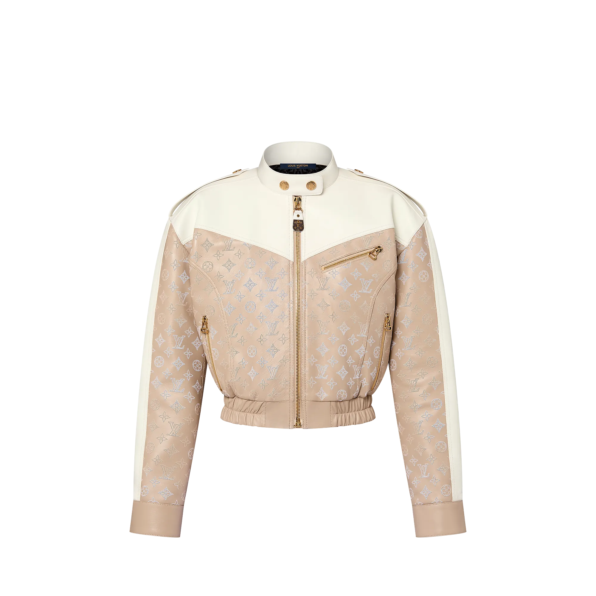 Louis Vuitton Cropped Mahina Monogram Leather Jacket - Women - Ready-to-Wear 1AC1LC