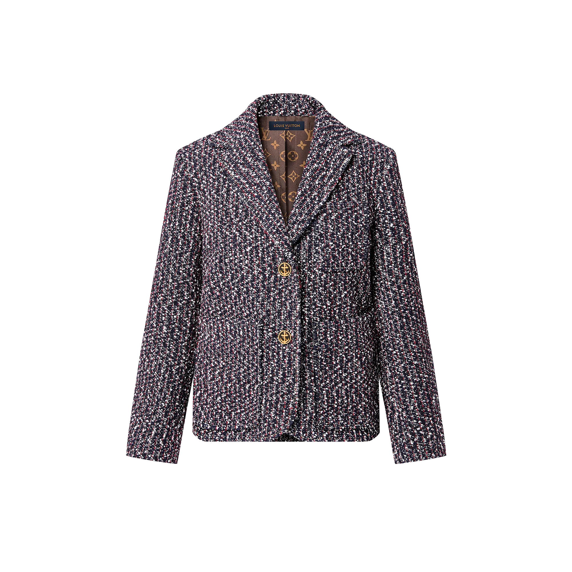Louis Vuitton Tricolor Bouclé Tweed Blazer - Women - Ready-to-Wear 1AC1ZK