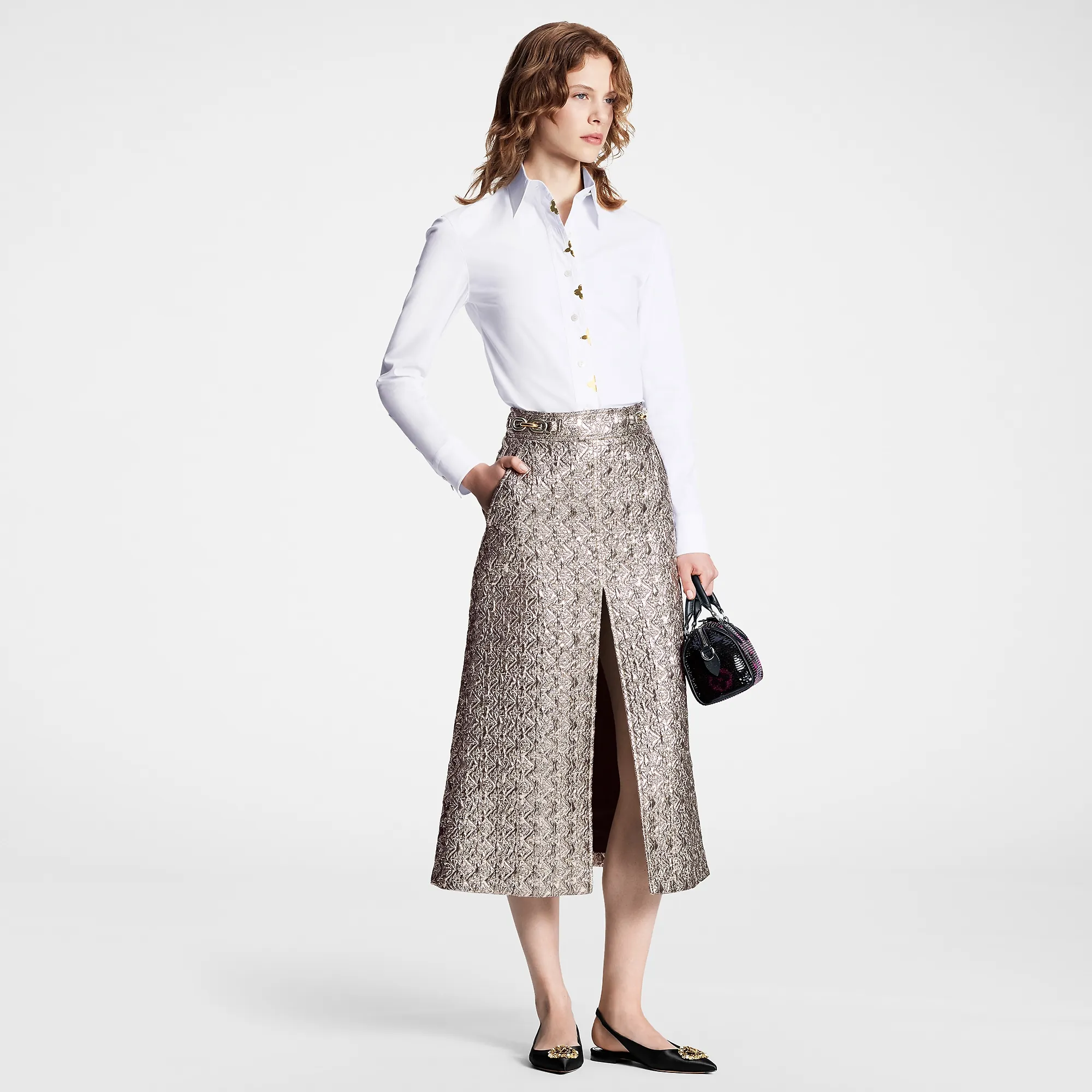 Louis Vuitton Monogram Accent Shirt - Women - Ready-to-Wear 1AC20G