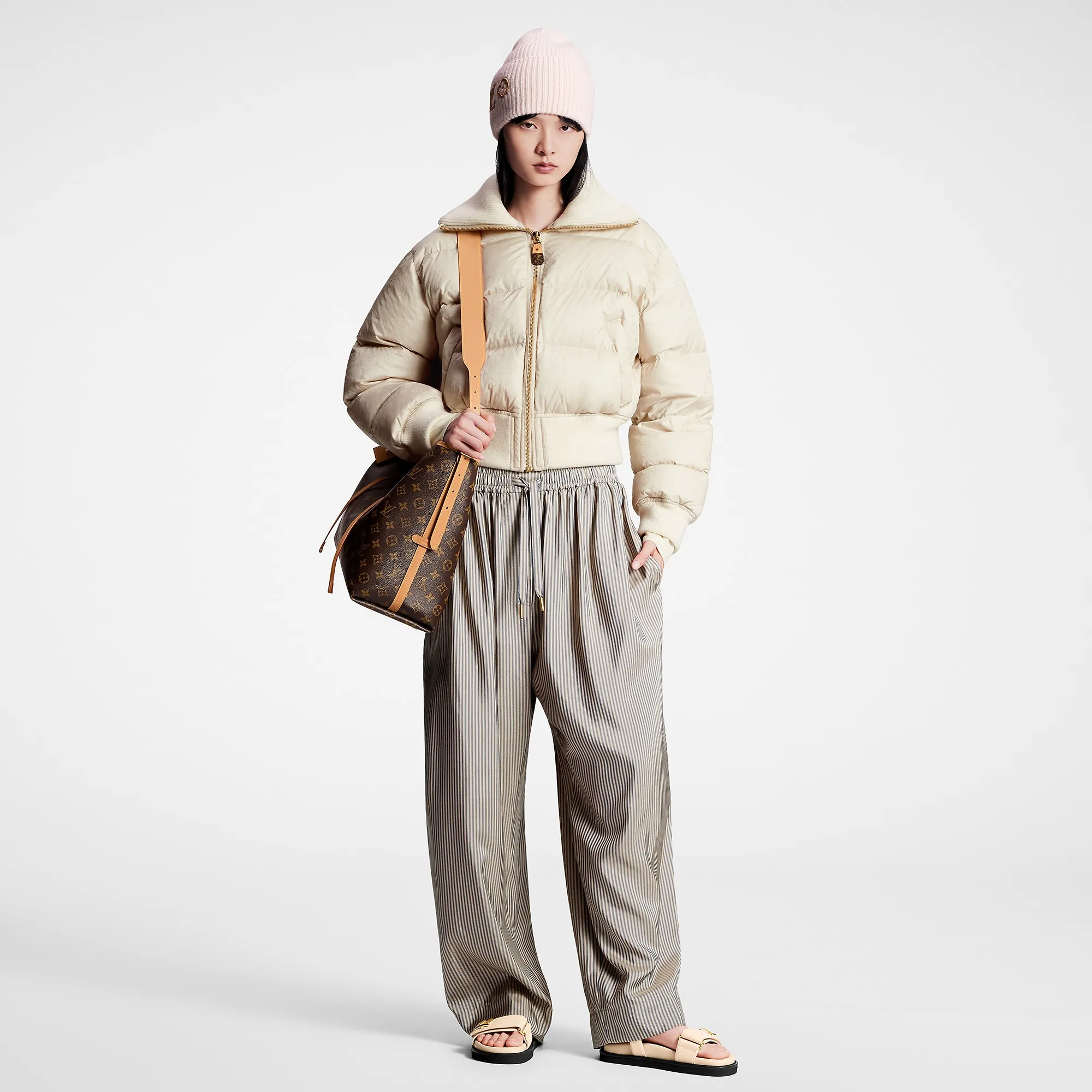 Louis Vuitton Pinstripe Silk Baggy Pajama Pants - Women - Ready-to-Wear 1AC2GB