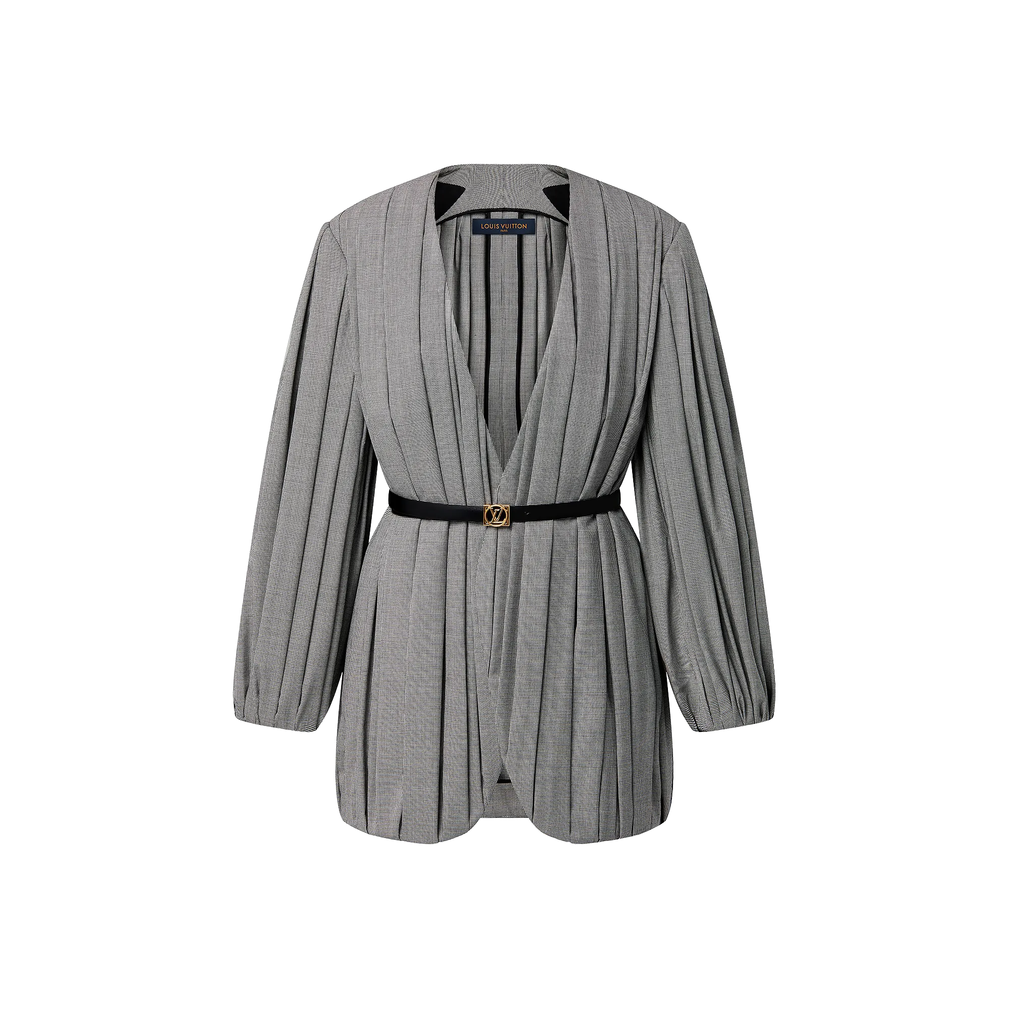 Louis Vuitton Draped Micro Check Jacket - Women - Ready-to-Wear 1AC2MO