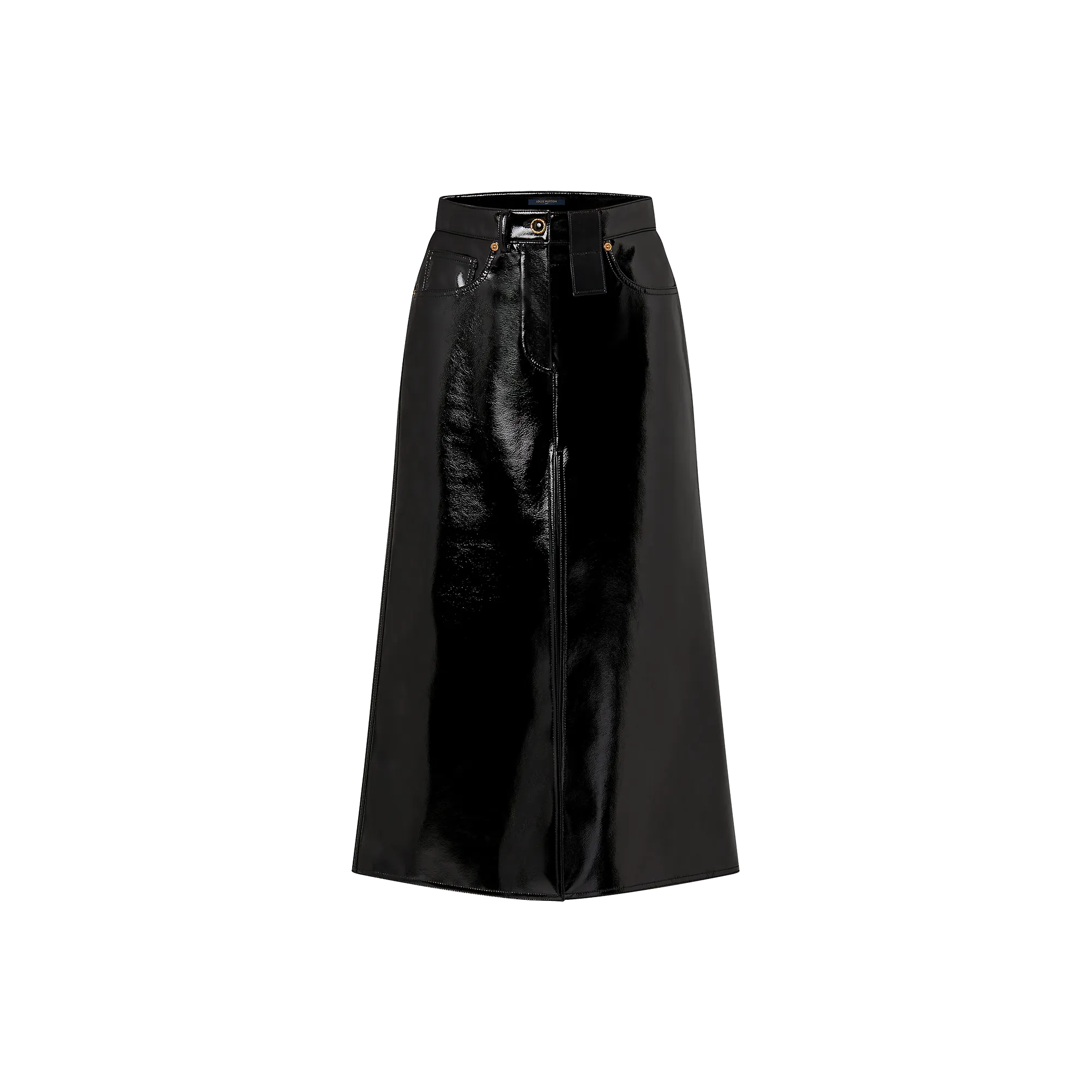 Louis Vuitton Crinkled Vinyl Midi Skirt - Women - Ready-to-Wear 1AC2SV