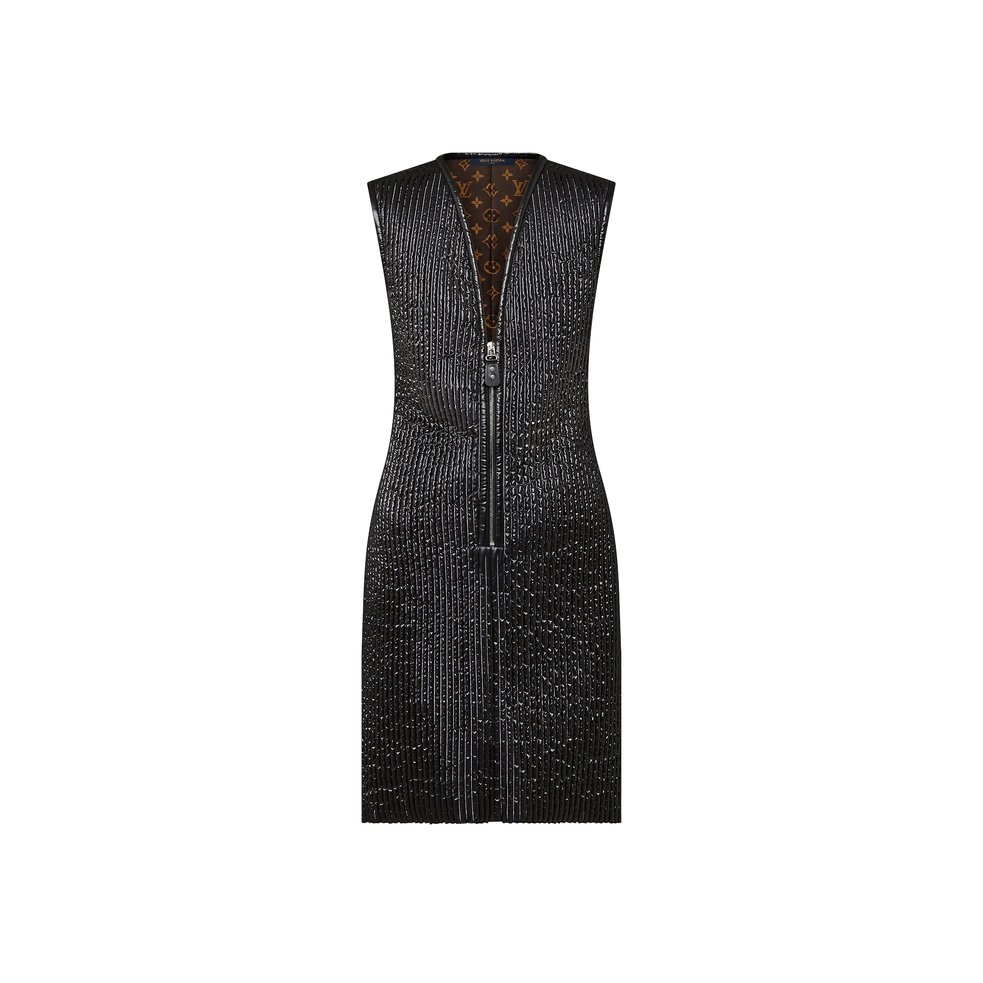 Louis Vuitton Pinstripe Quilted Fitted Dress - Women - Ready-to-Wear 1AC38J