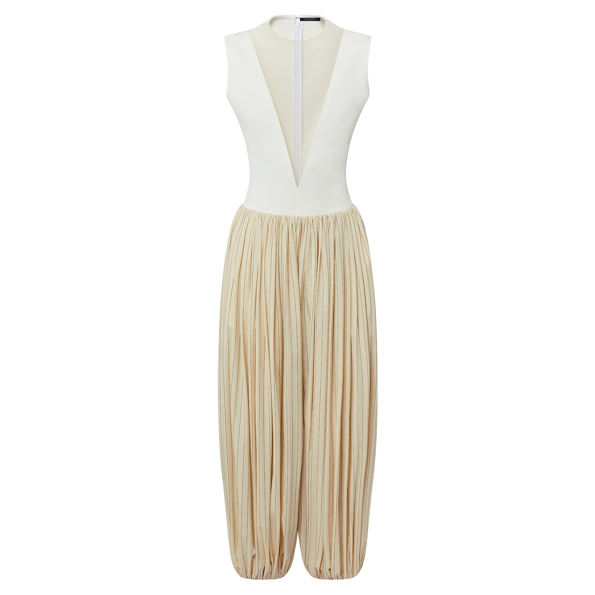 Louis Vuitton Draped Pinstripe Leg Jumpsuit - Women - Ready-to-Wear 1AC3LR