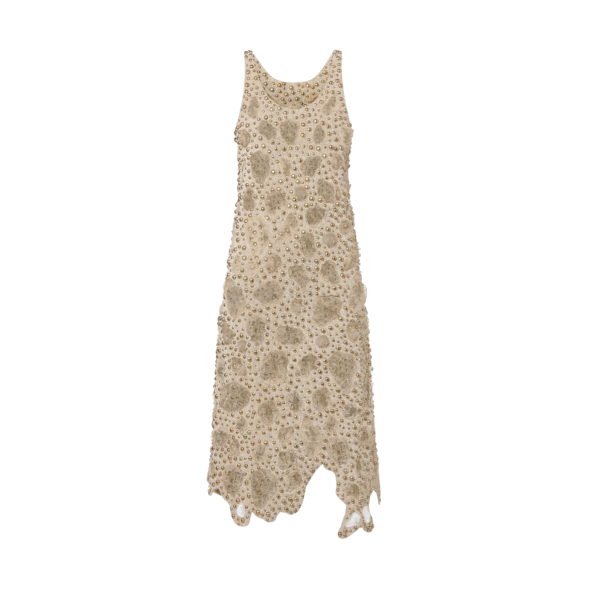 Louis Vuitton Sheer Detail Beaded Tank Dress - Women - Ready-to-Wear 1AC3RU
