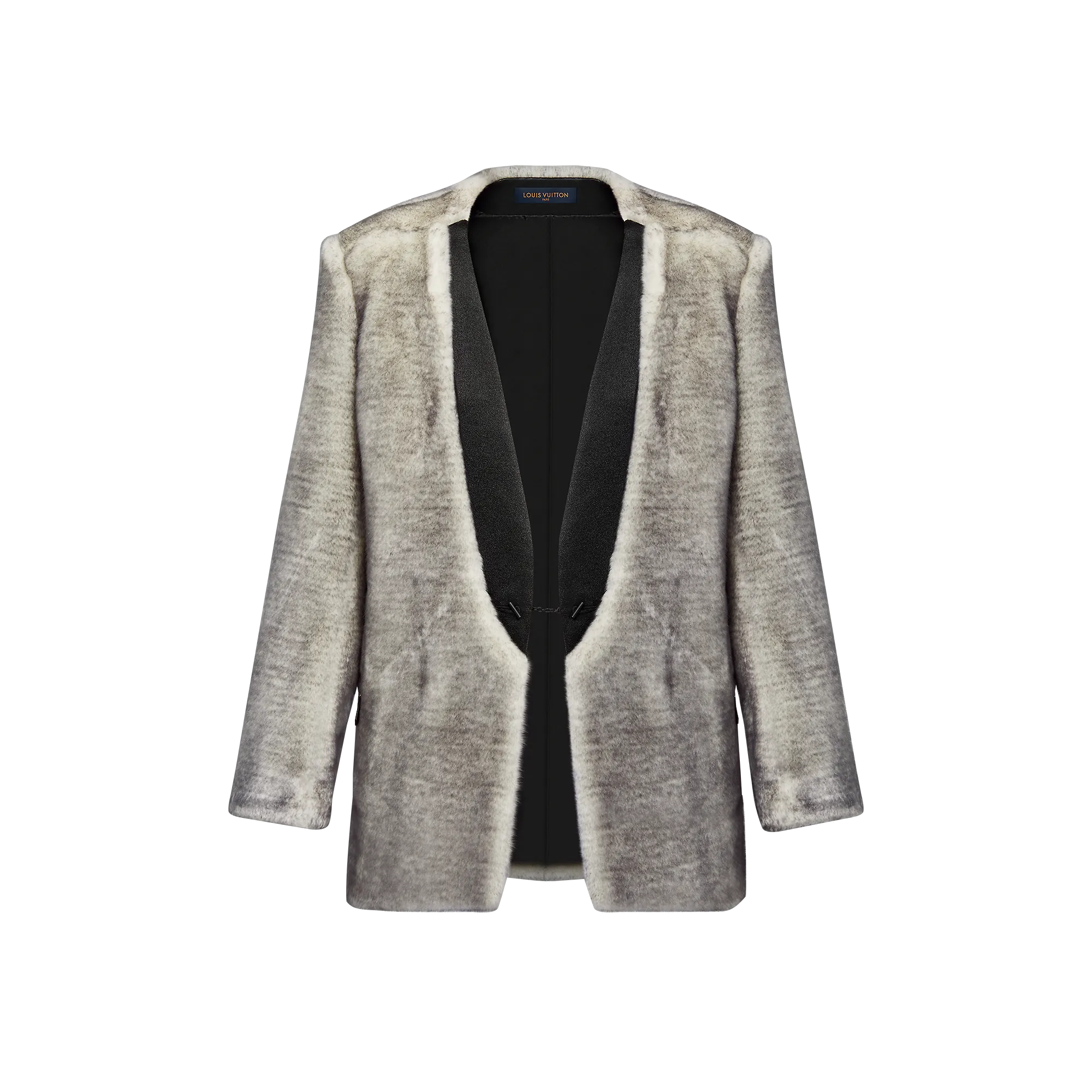 Louis Vuitton Satin Lapel Faux Fur Blazer - Women - Ready-to-Wear 1AC3SA