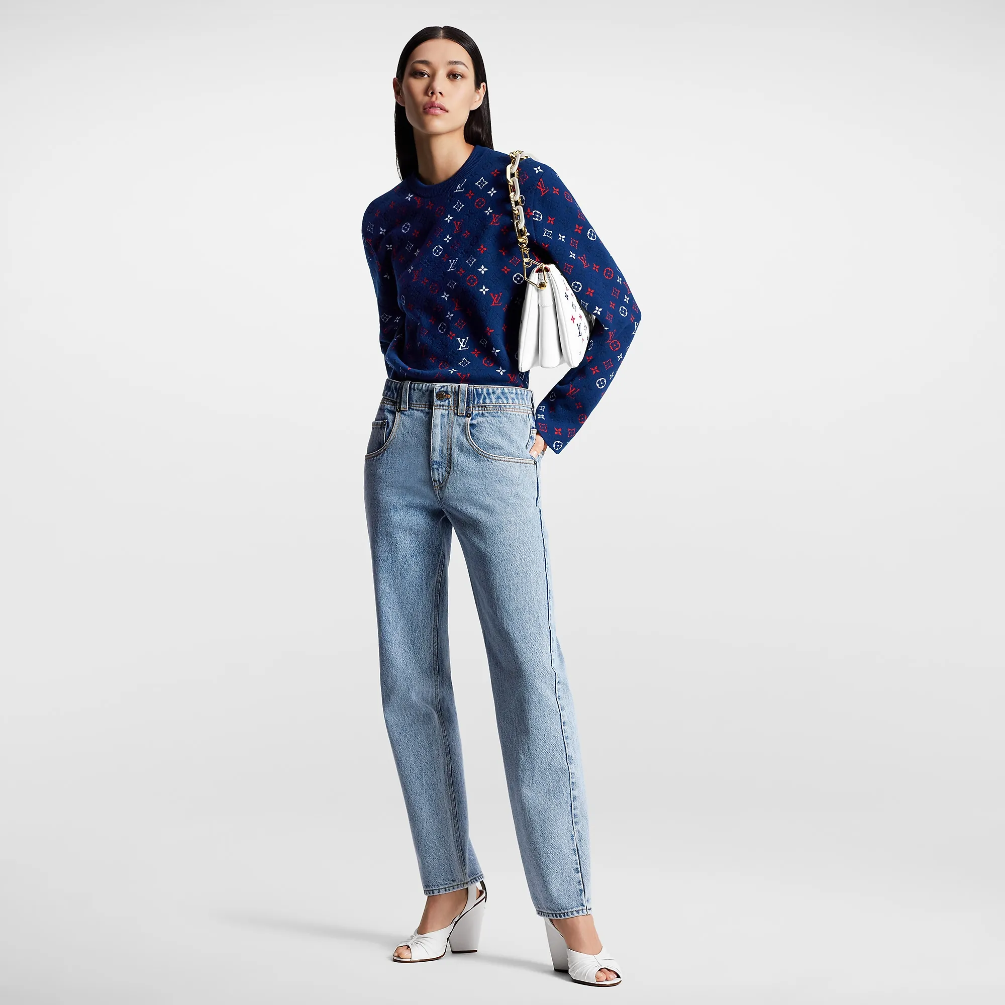 Louis Vuitton Bleached Denim Jeans - Women - Ready-to-Wear 1AC3TW