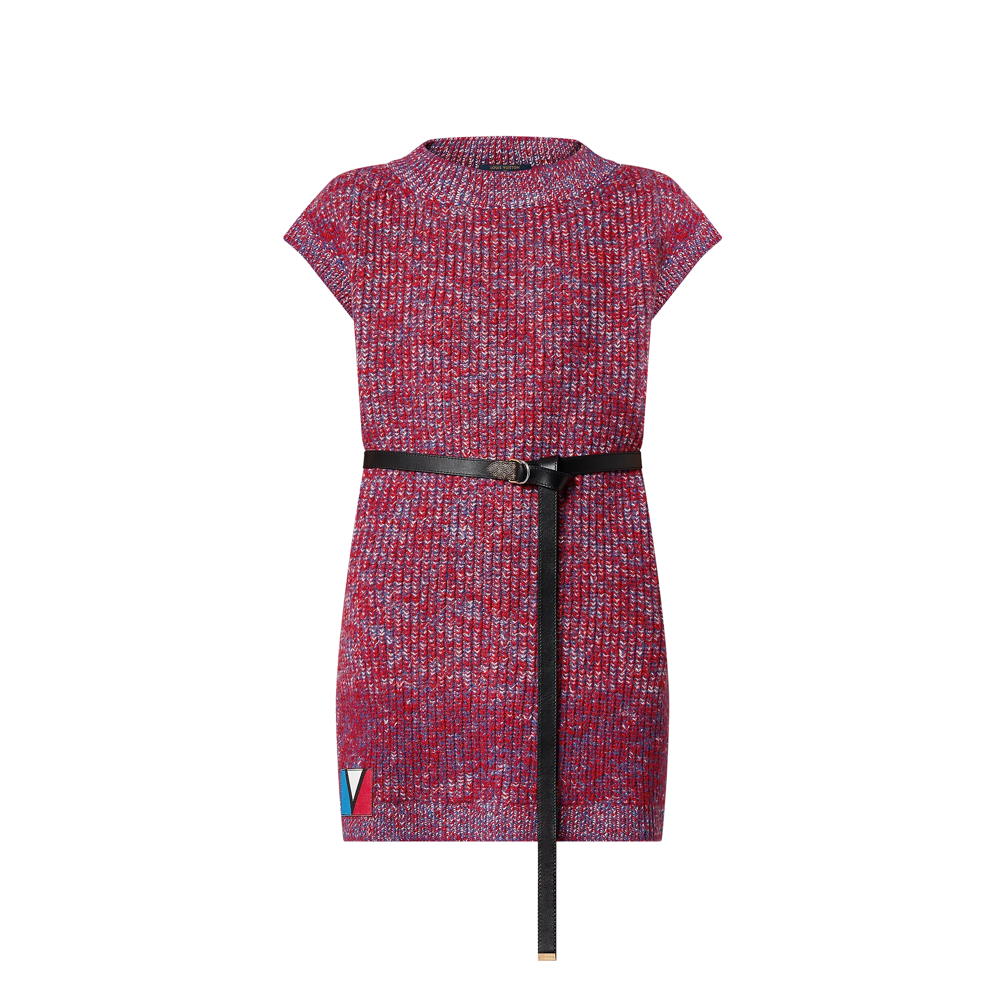 Louis Vuitton Felted Wool Knit Mini Dress - New - For Women 1AC3VE Red