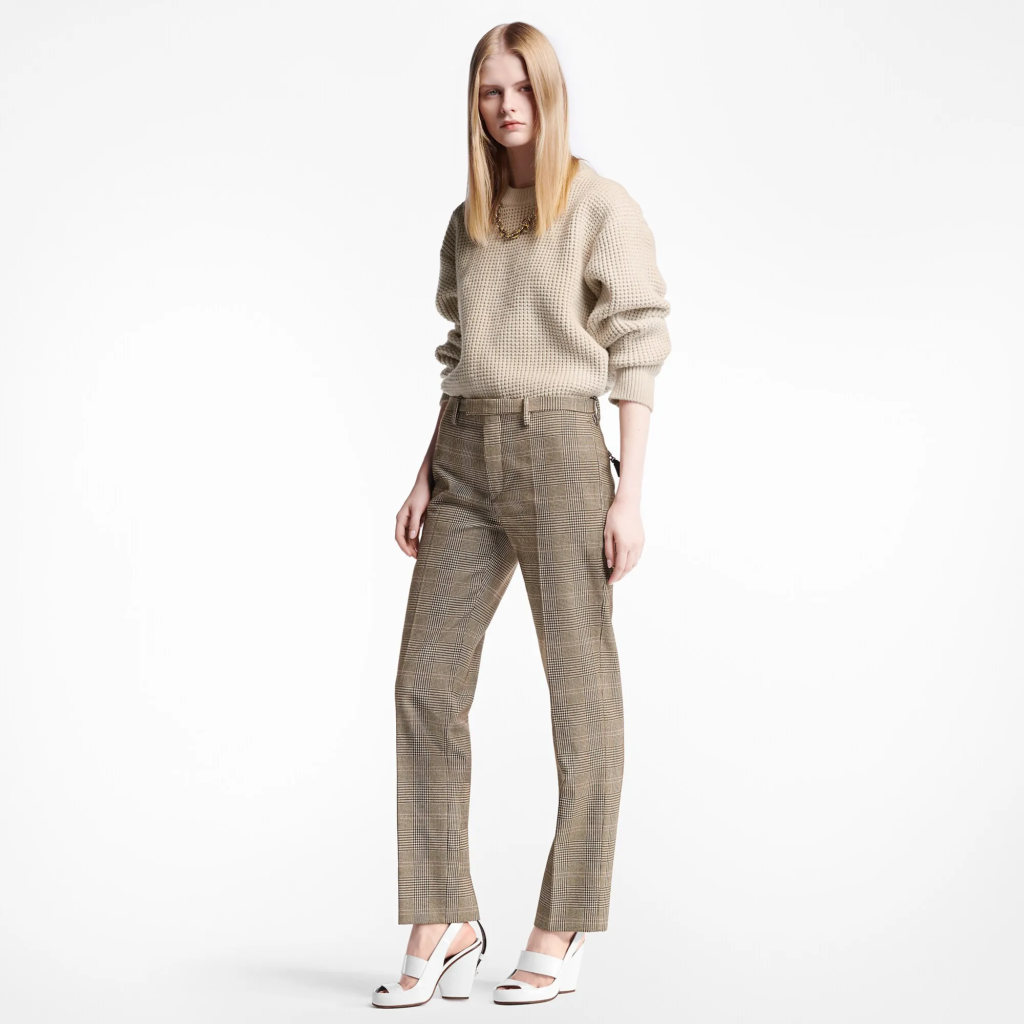 Louis Vuitton Prince of Wales Tailored Pants - Women - Ready-to-Wear 1AC3WU