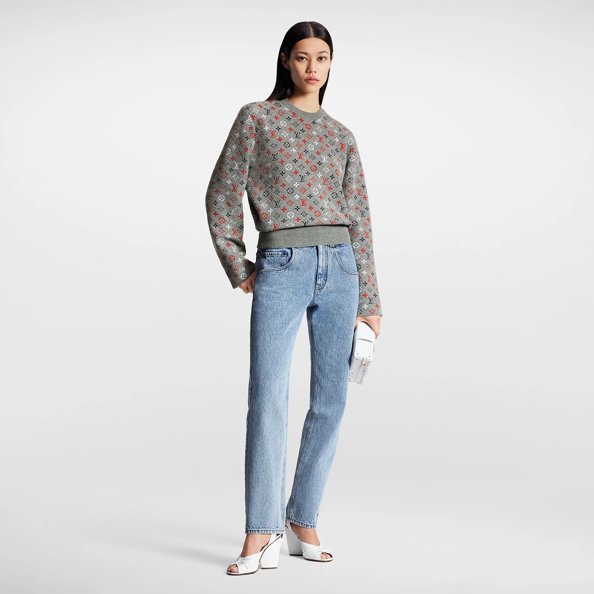 Louis Vuitton Multicolor Monogram Jacquard Pullover - Women - Ready-to-Wear 1AC3X9