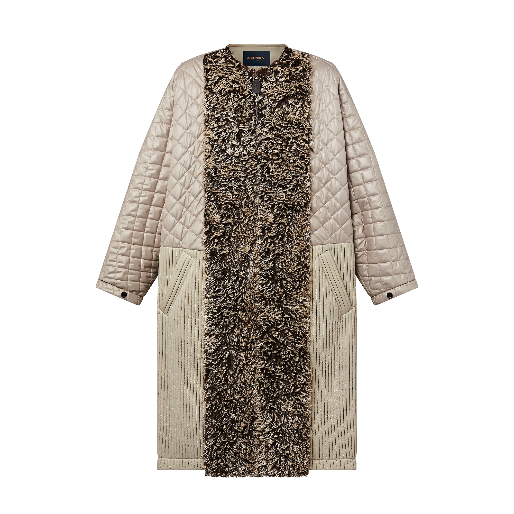 Louis Vuitton Faux Fur Detail Quilted Coat - Women - Ready-to-Wear 1AC3YB