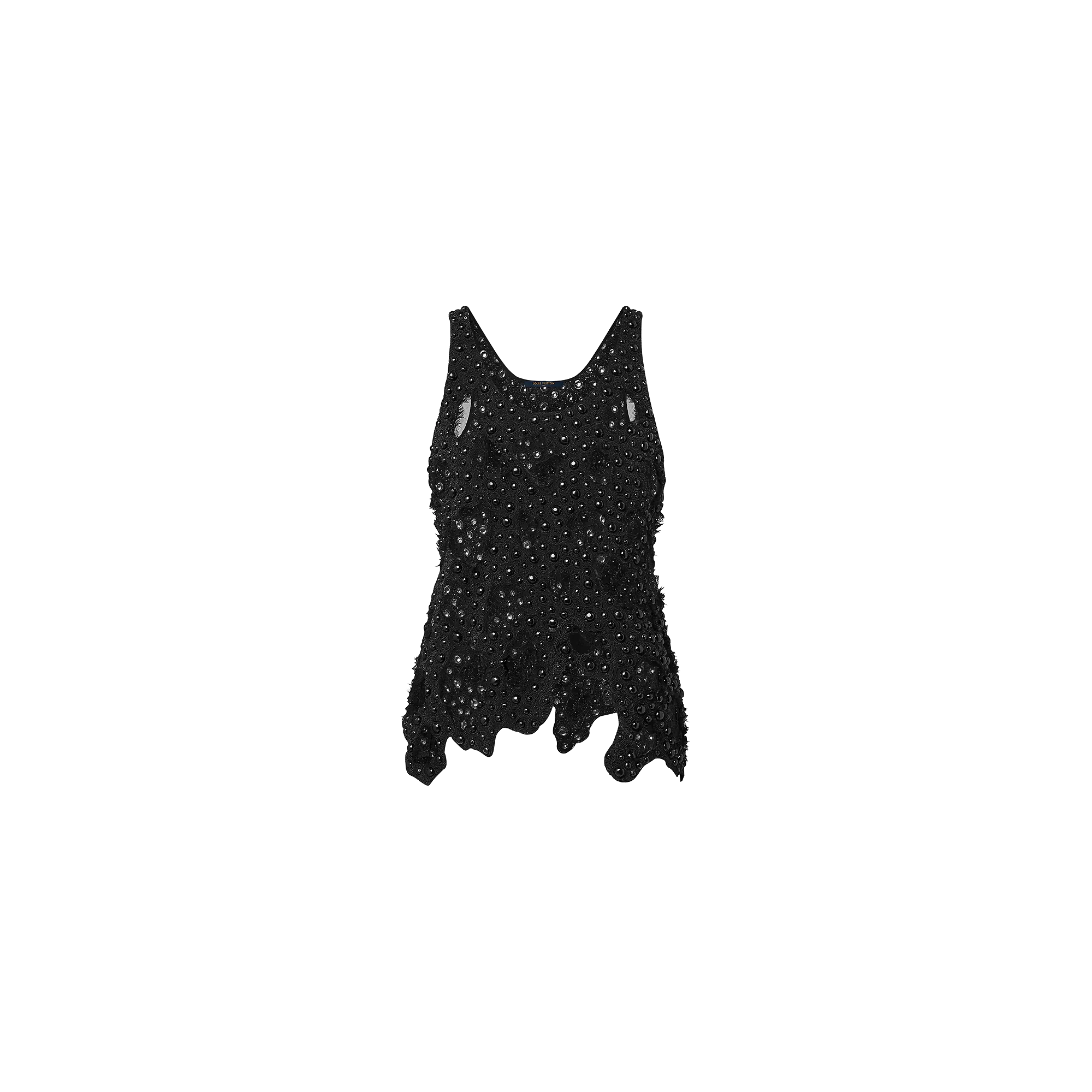 Louis Vuitton Sheer Detail Beaded Tank Top - Women - Ready-to-Wear 1AC408