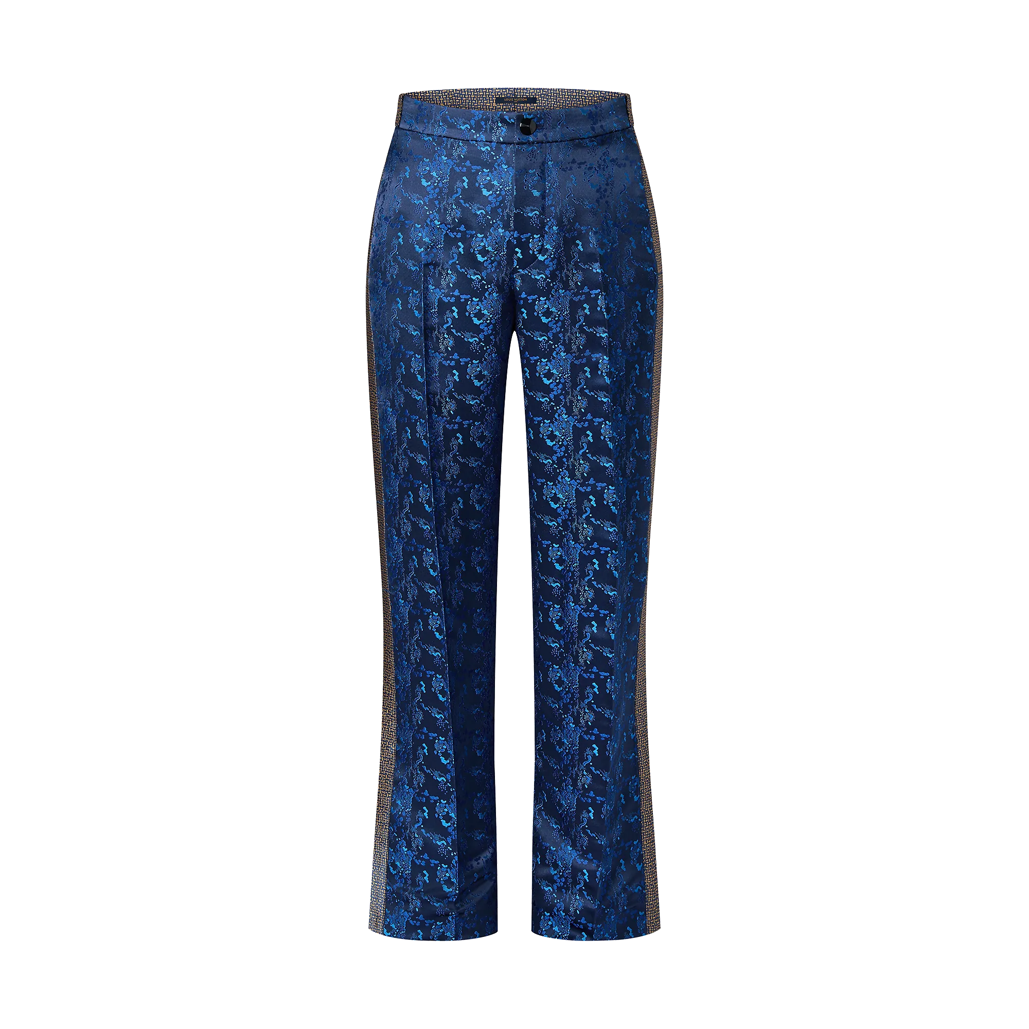 Louis Vuitton Abstract Jacquard Flared Pants  - Women - Ready-to-Wear 1AC46Q Blue Oil