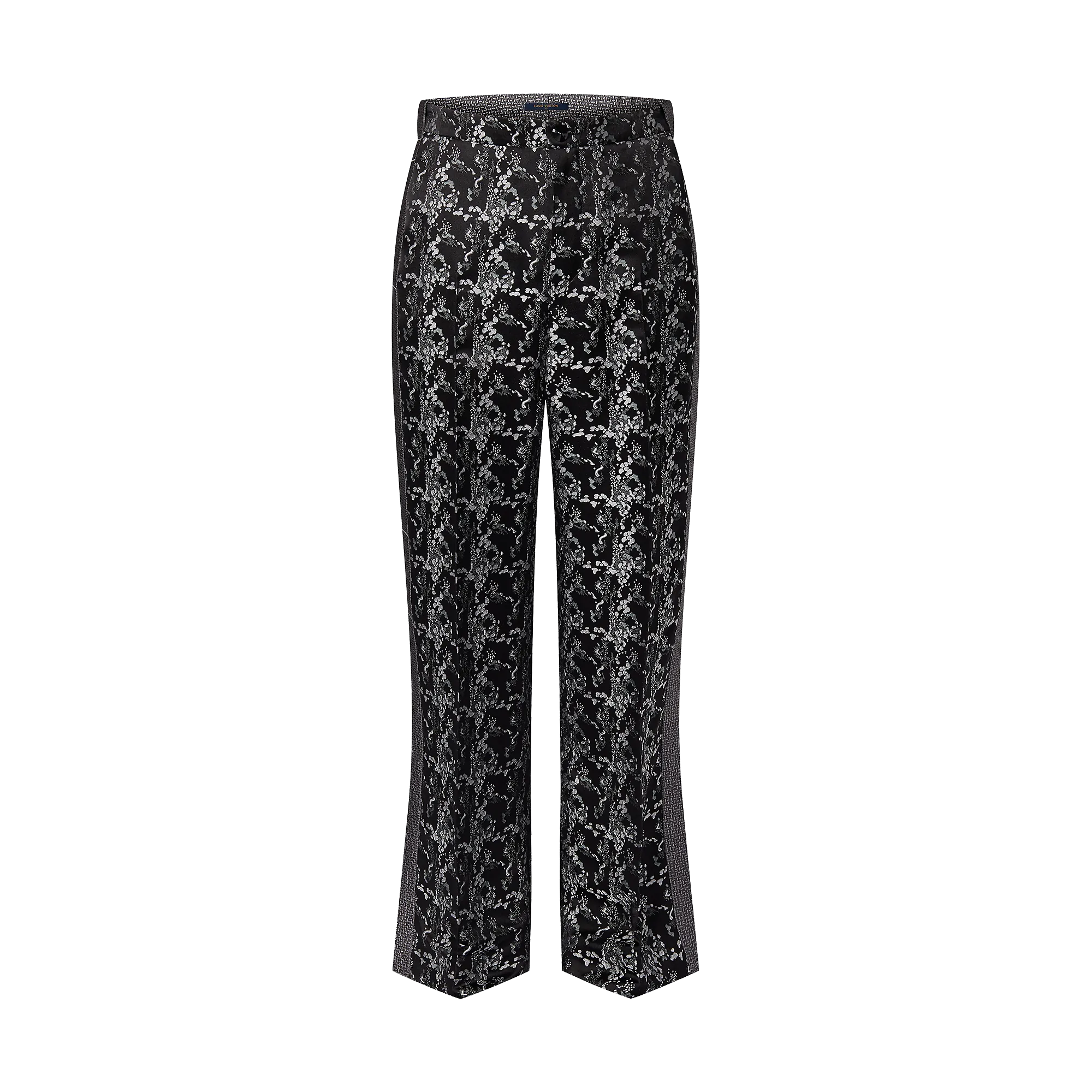 Louis Vuitton Abstract Jacquard Flared Pants - Women - Ready-to-Wear 1AC46W Black