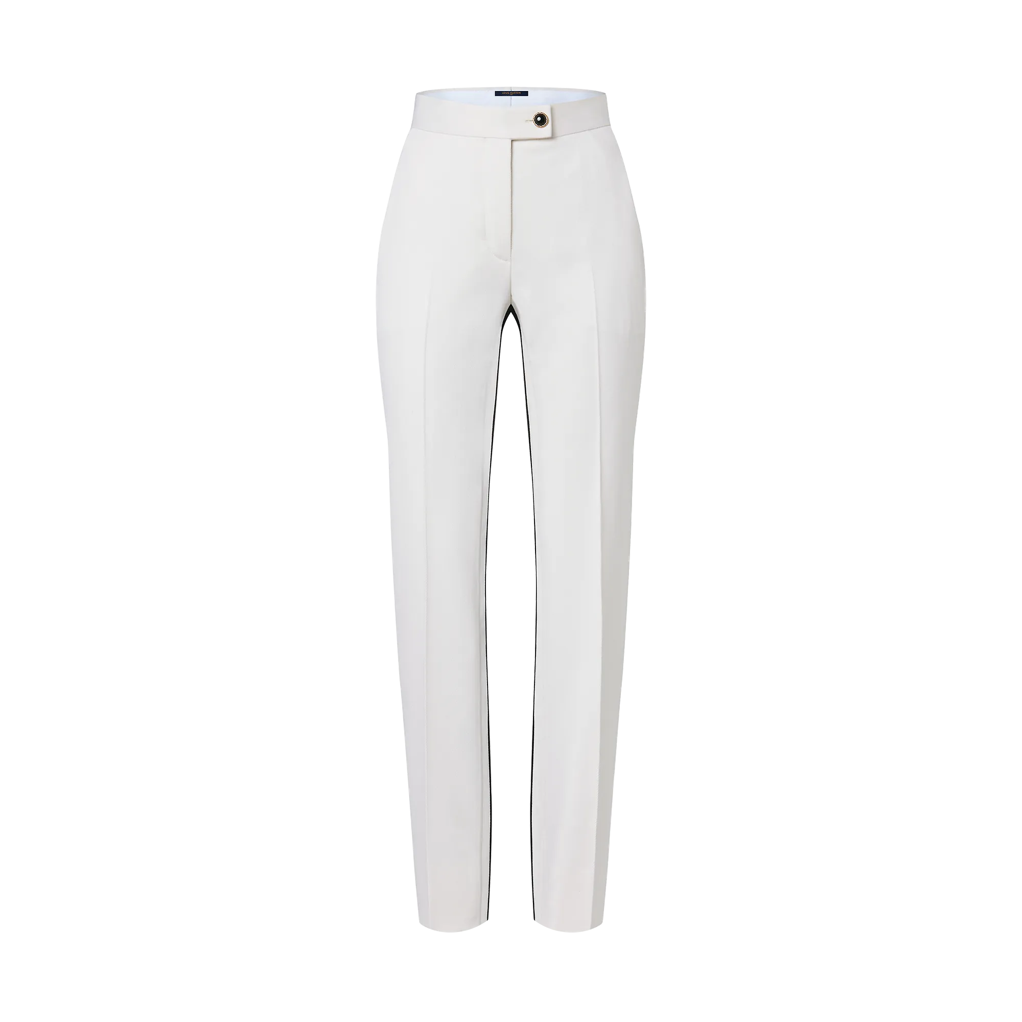 Louis Vuitton Jewel Button Tuxedo Pants - Women - Ready-to-Wear 1AC4DV Milk White