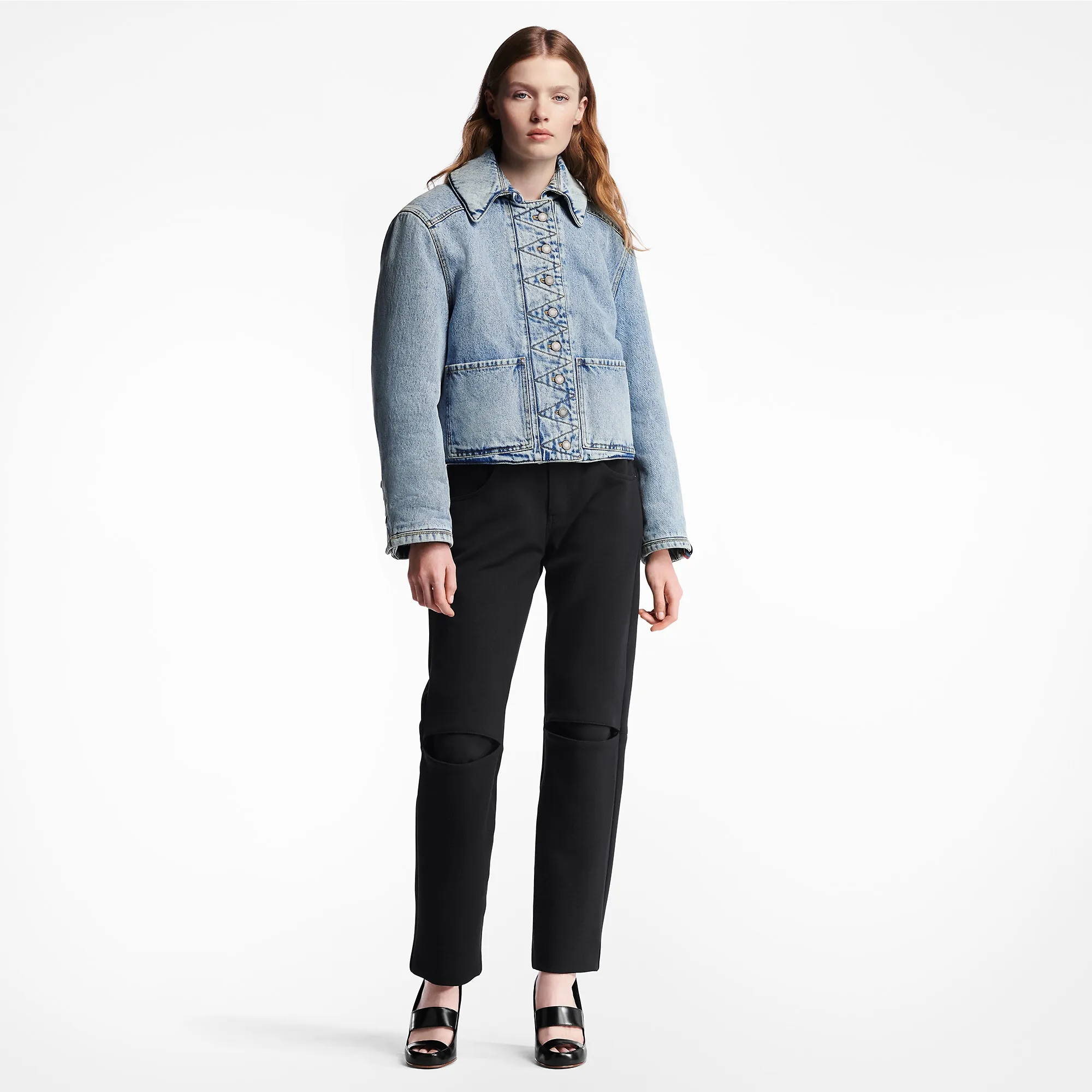 Louis Vuitton Bleached Denim Boxy Jacket - Women - Ready-to-Wear 1AC4U5