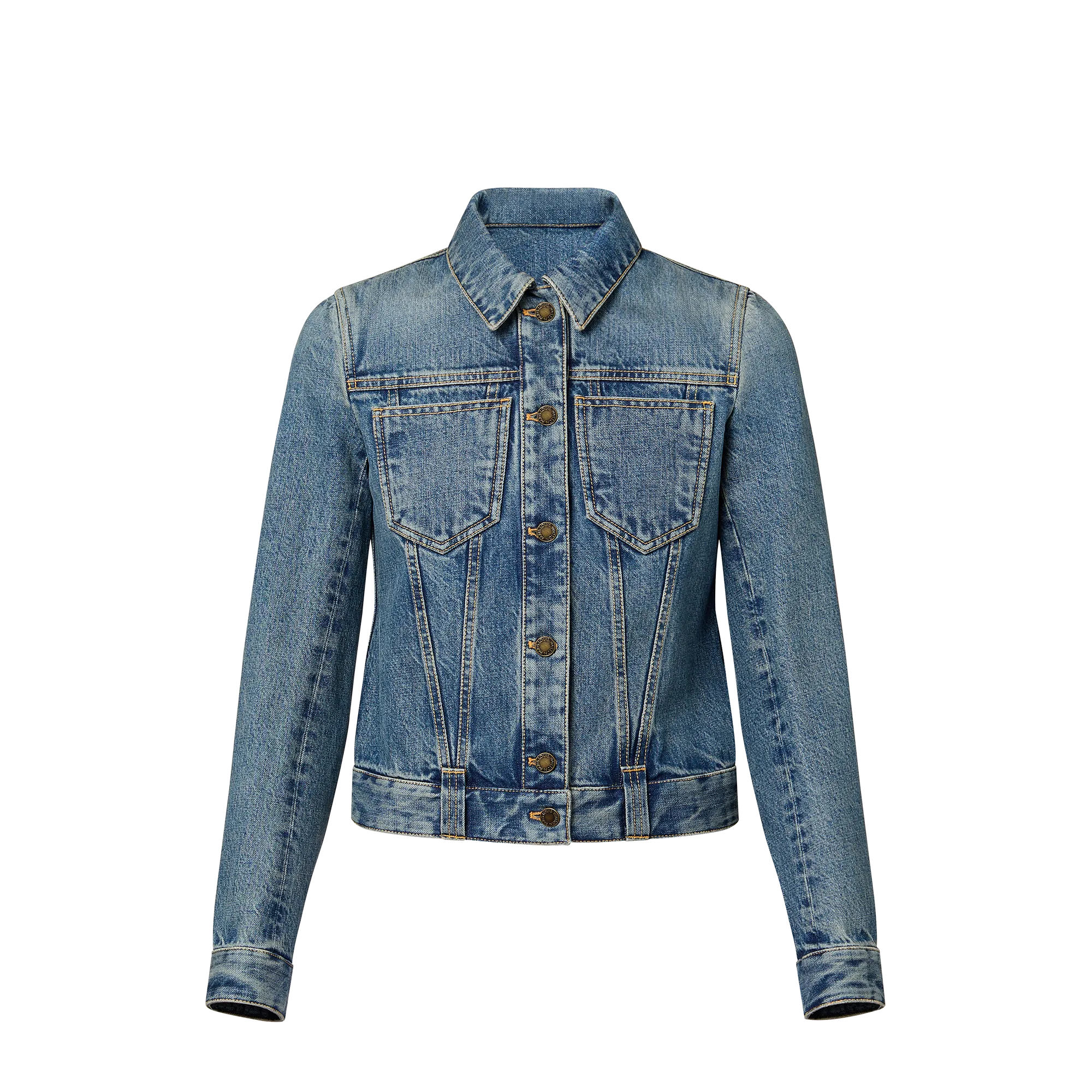 Louis Vuitton Short Denim Jacket - Women - Ready - to - Wear 1ACCX8 Blue