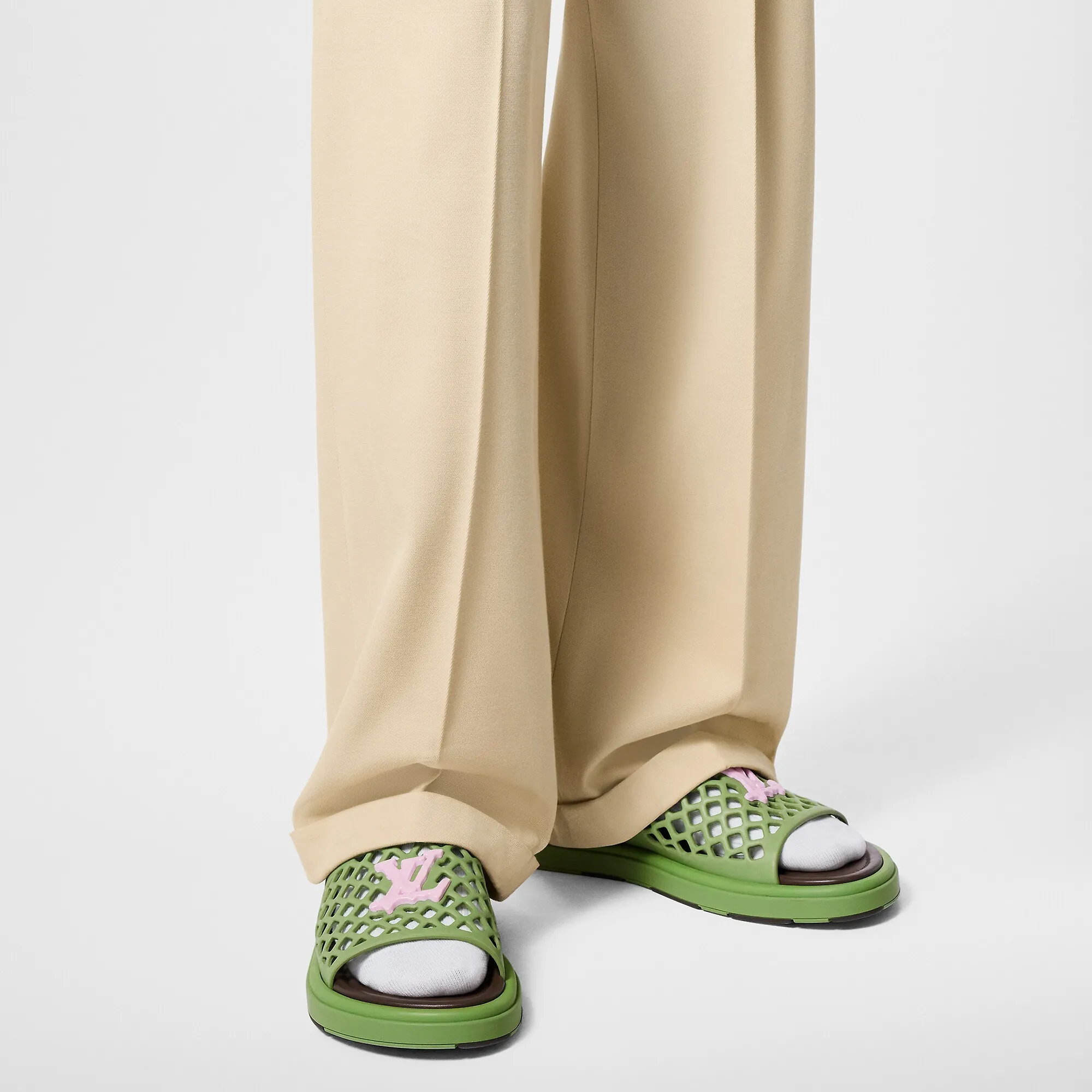 Louis Vuitton LV Waffle Mule - Men - Shoes 1ACWF5 Green