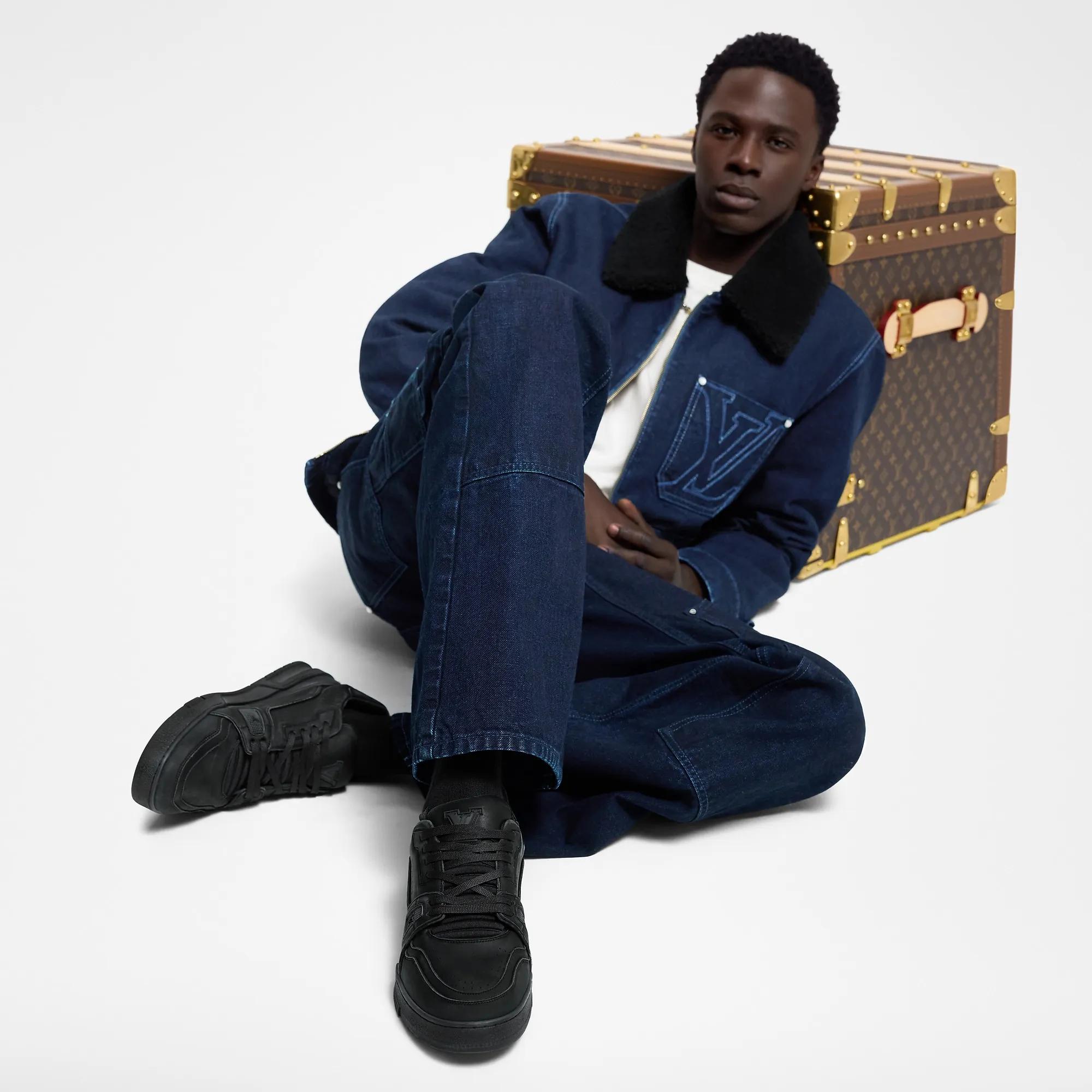 Louis Vuitton LV Trainer Distressed Sneaker - Men - Shoes 1ADEQR Black