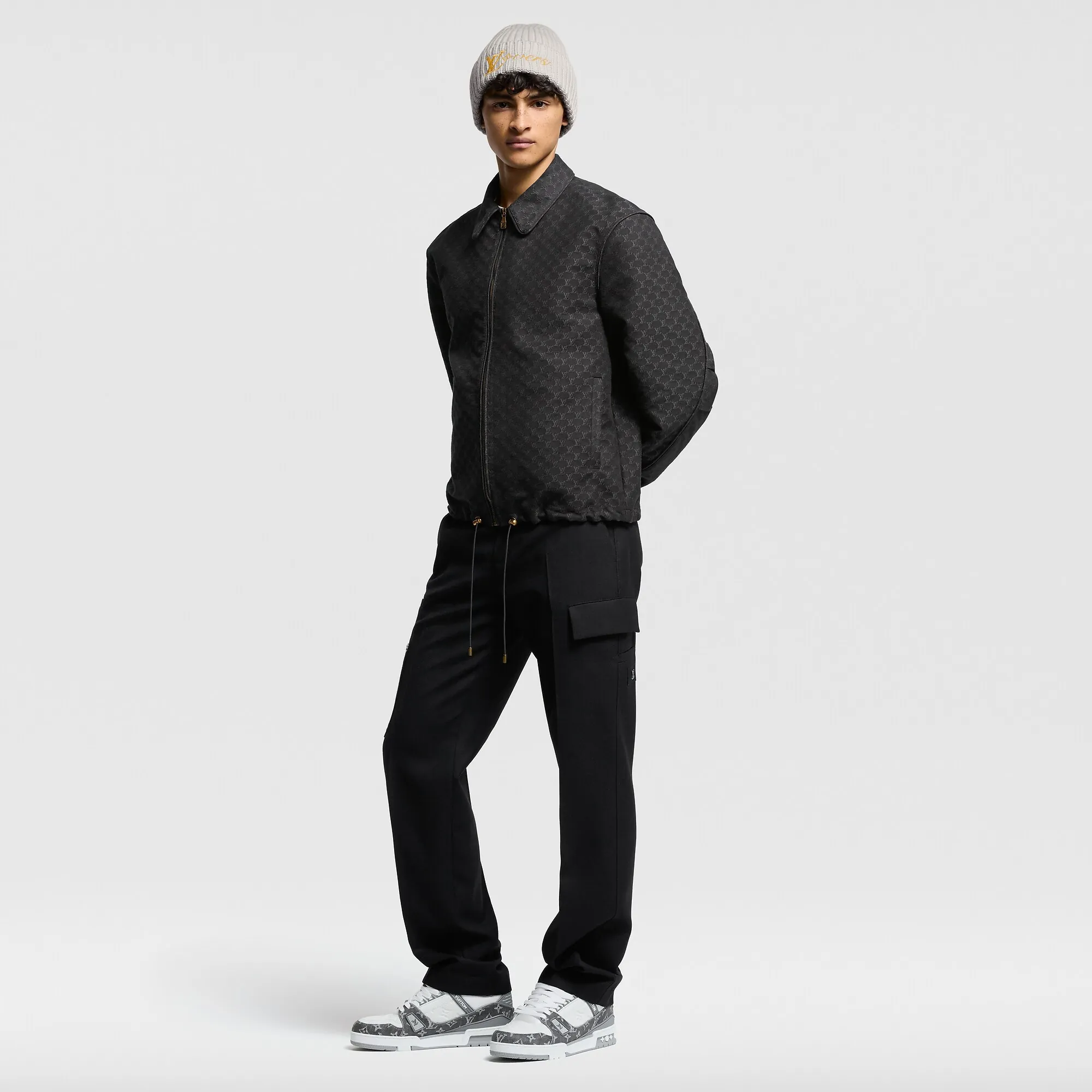 Louis Vuitton LV Trainer Black Sneaker for Men 1ADF5C Grey