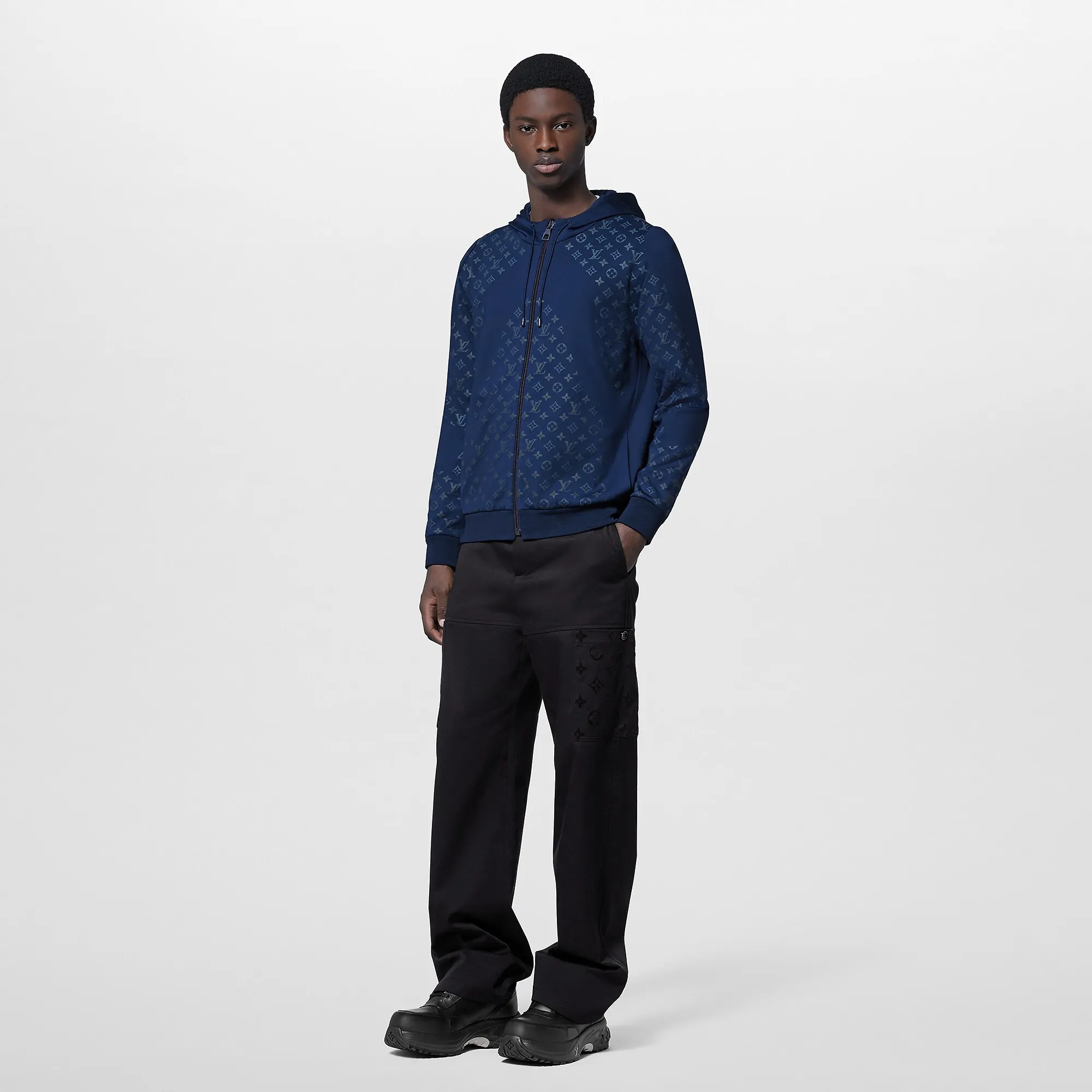 Louis Vuitton Monogram Technical Zip Through Hoodie - Men - Ready-to-Wear 1AF367