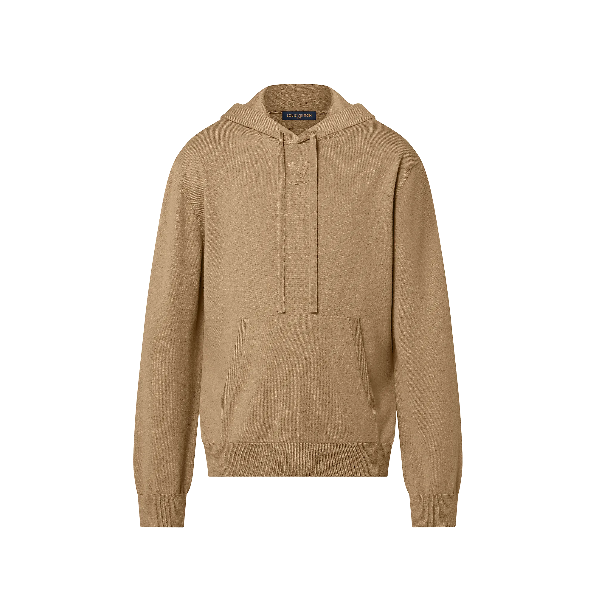 Louis Vuitton Embossed LV Cashmere Hoodie - Men - Ready-to-Wear 1AF664 Grey Beige