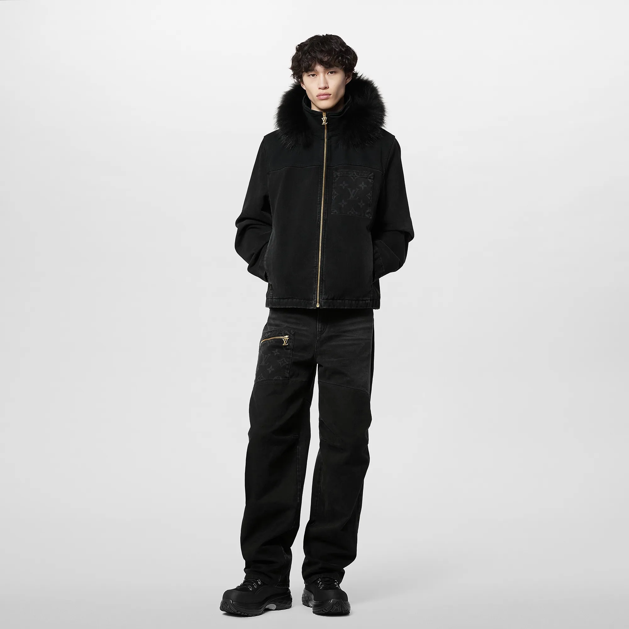 Louis Vuitton Denim Blouson With Fur Hood - Men - Ready-to-Wear 1AF767