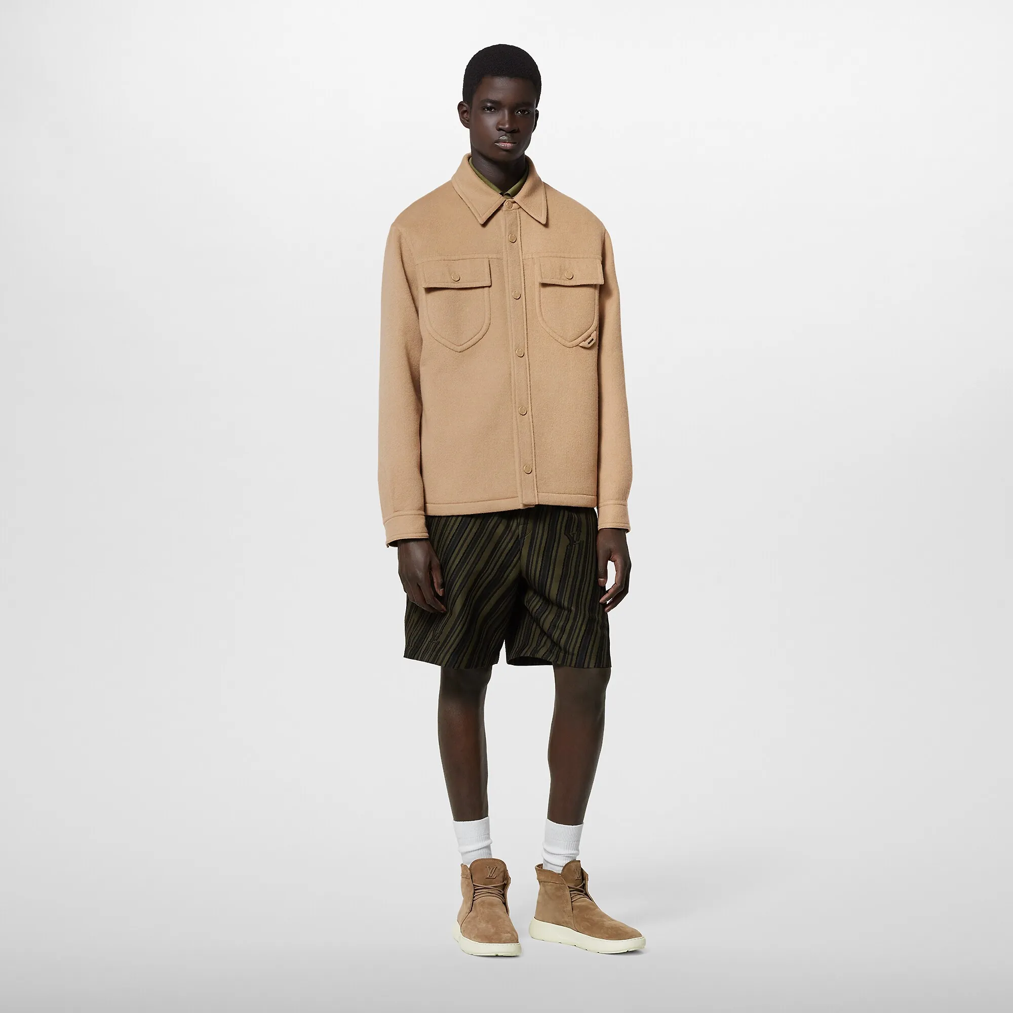 Louis Vuitton Double-Face Wool Blend Overshirt - Men - Ready-to-Wear 1AFA58