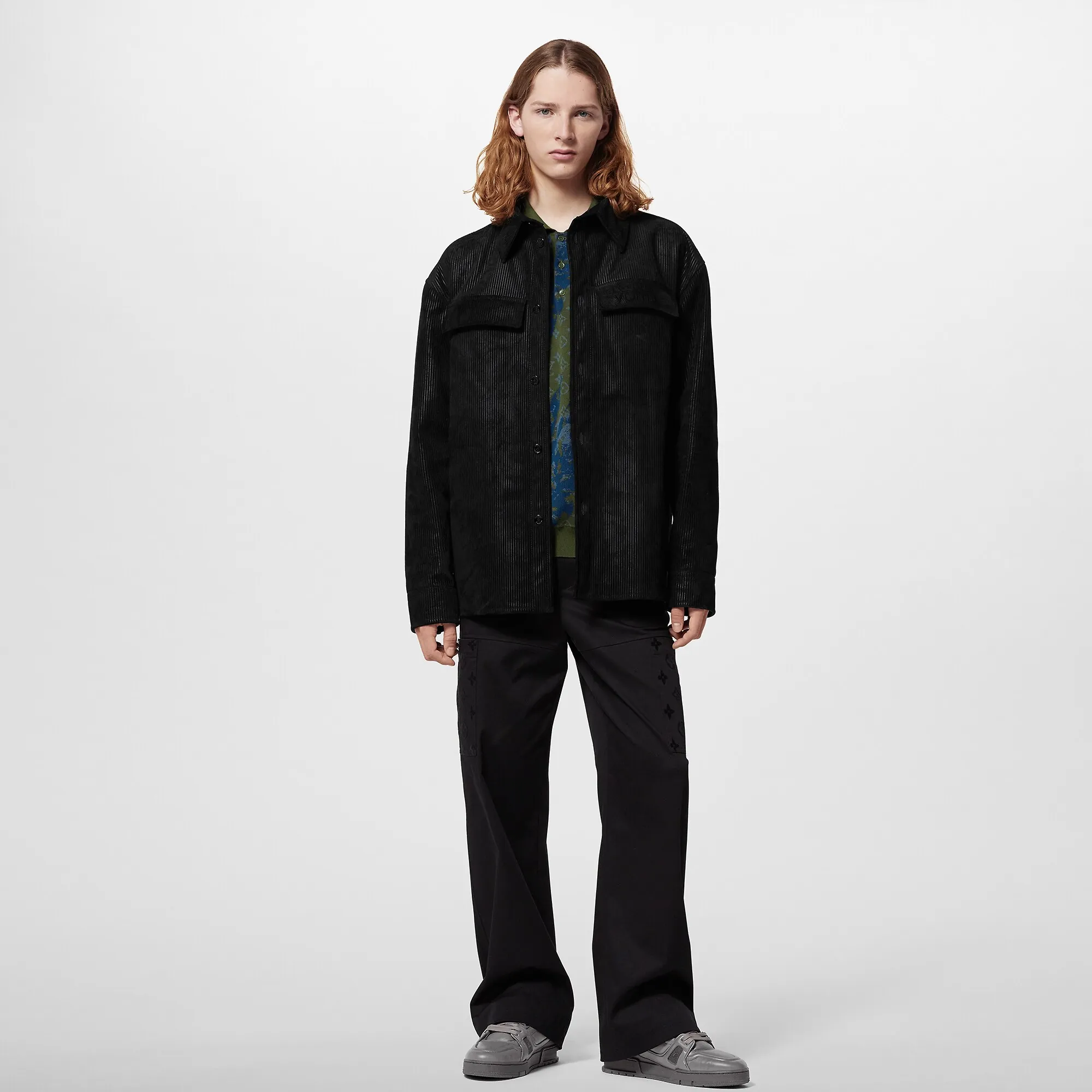 Louis Vuitton Corduroy-Effect Suede Overshirt - Men - Ready-to-Wear 1AFAGE