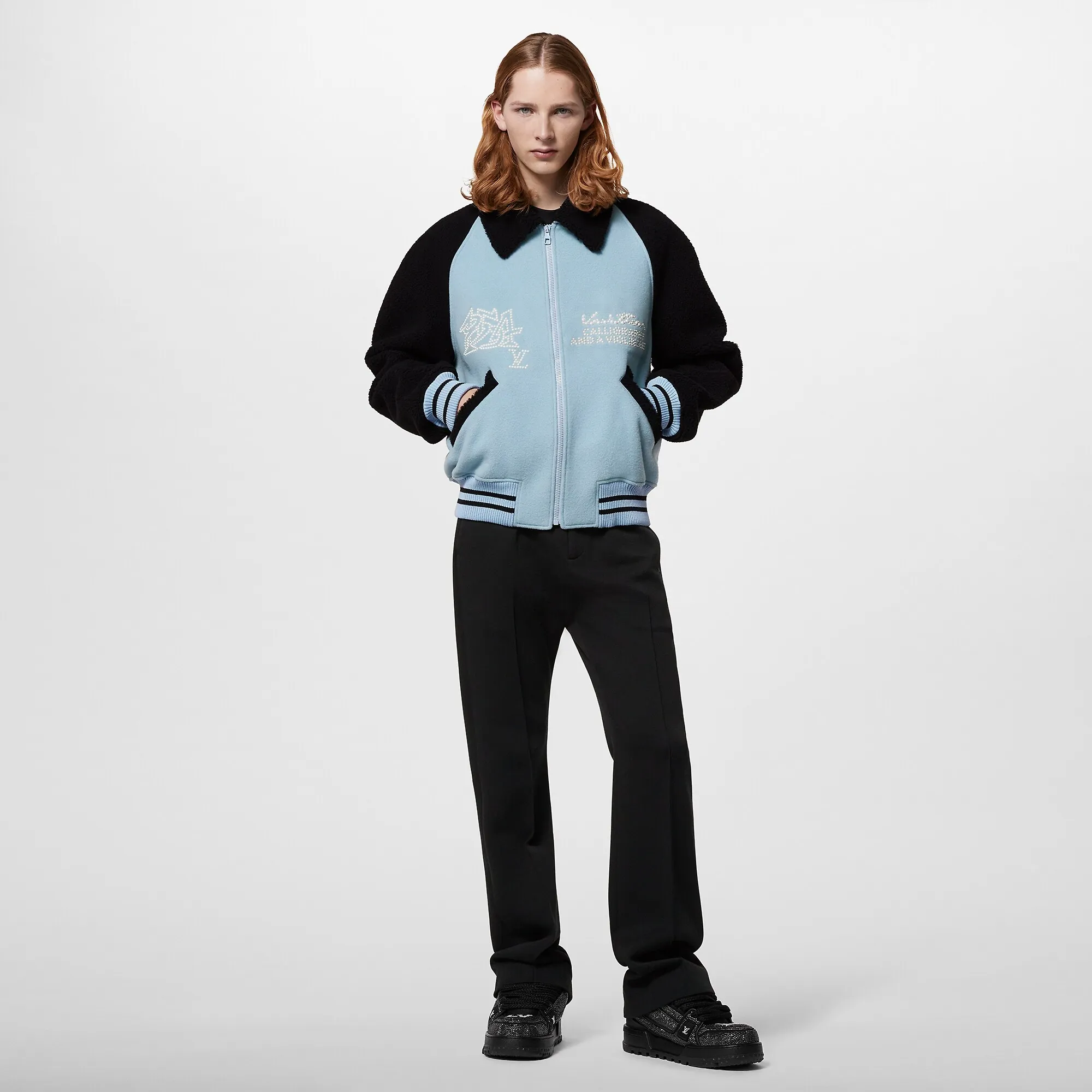 Louis Vuitton Shearling Wool Varsity Blouson - Men - Ready-to-Wear 1AFAJE