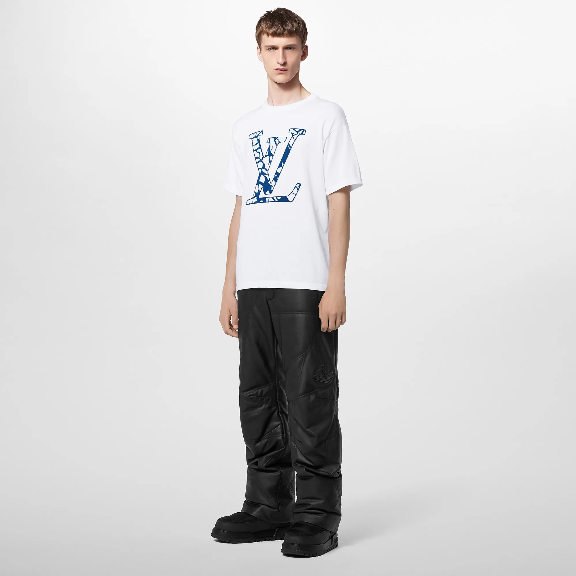 Louis Vuitton Short-Sleeved Cotton Crewneck - Men - Ready-to-Wear 1AFANA