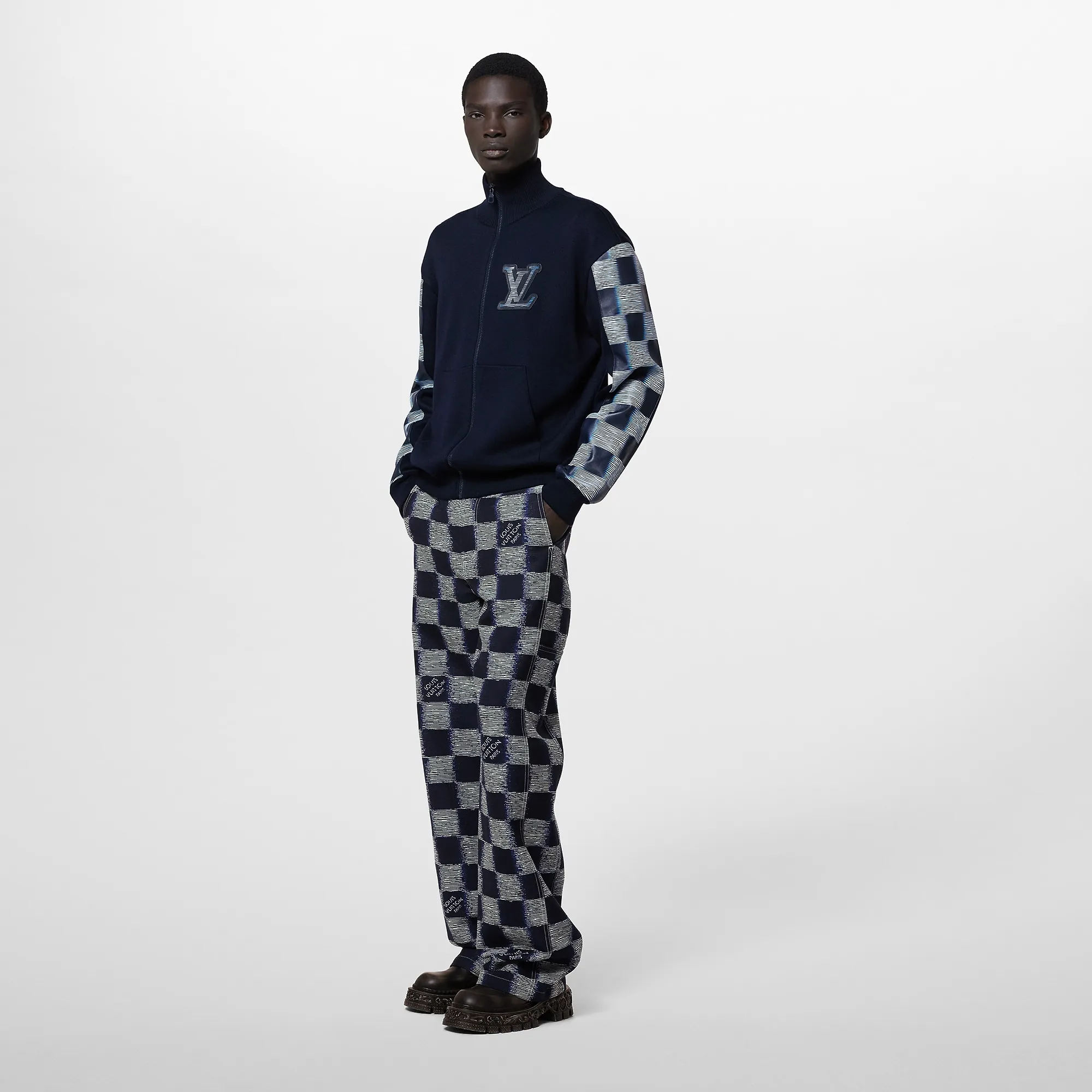 Louis Vuitton Wool And Leather Tracktop - Men - Ready-to-Wear 1AFAO1