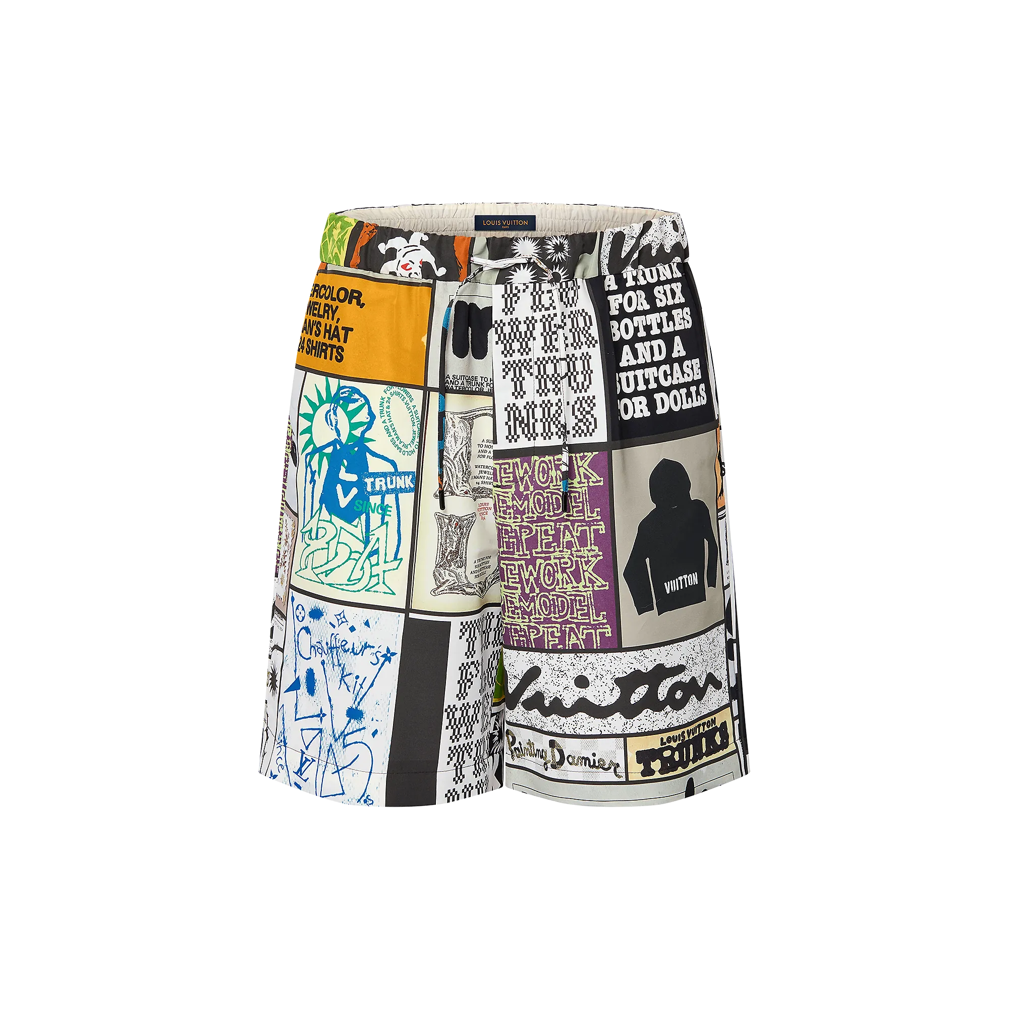 Louis Vuitton Silk Blend Printed Drawstring Shorts - Men - Ready-to-Wear 1AFARD
