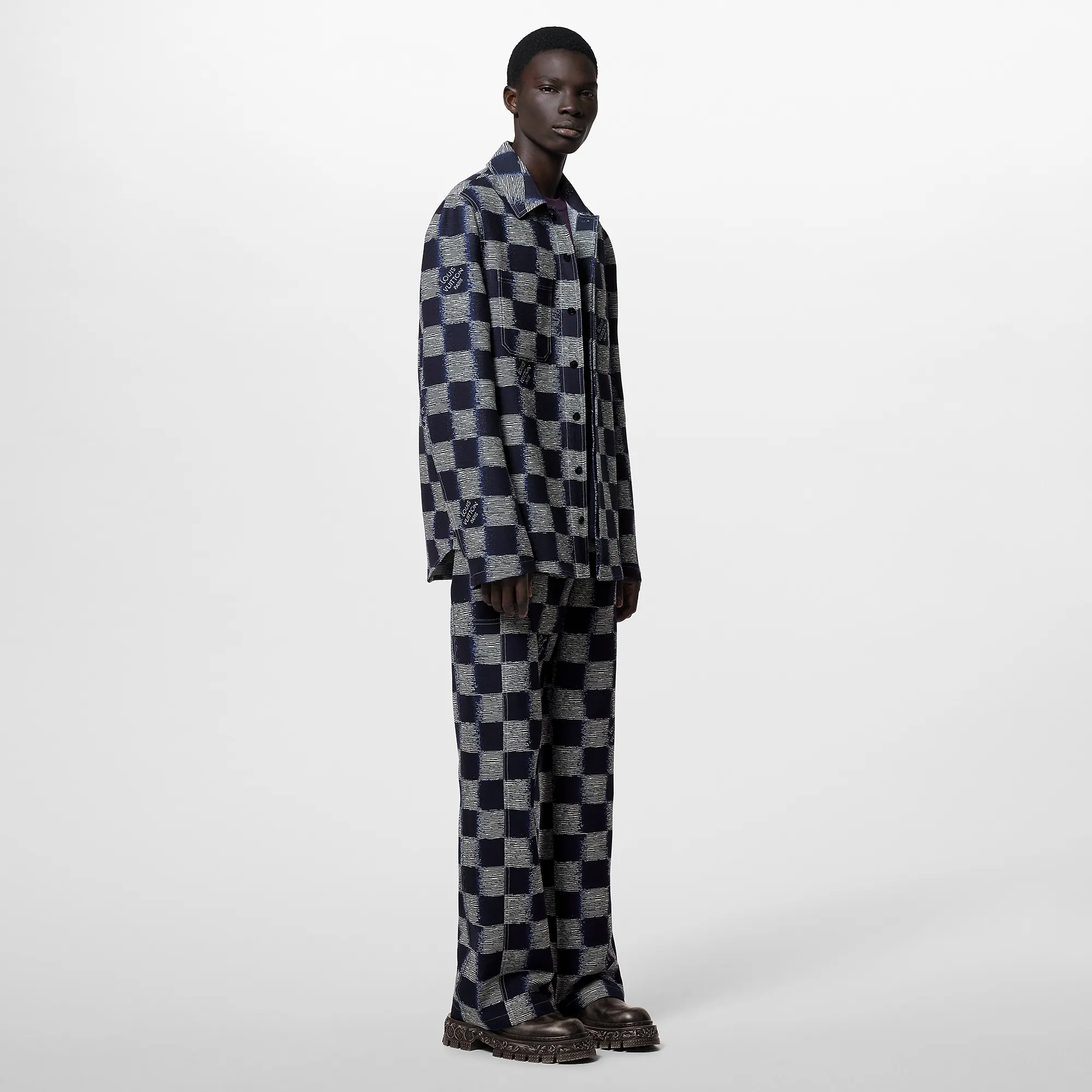 Louis Vuitton Damier Wool Workwear Pants - Men - Ready-to-Wear 1AFASF