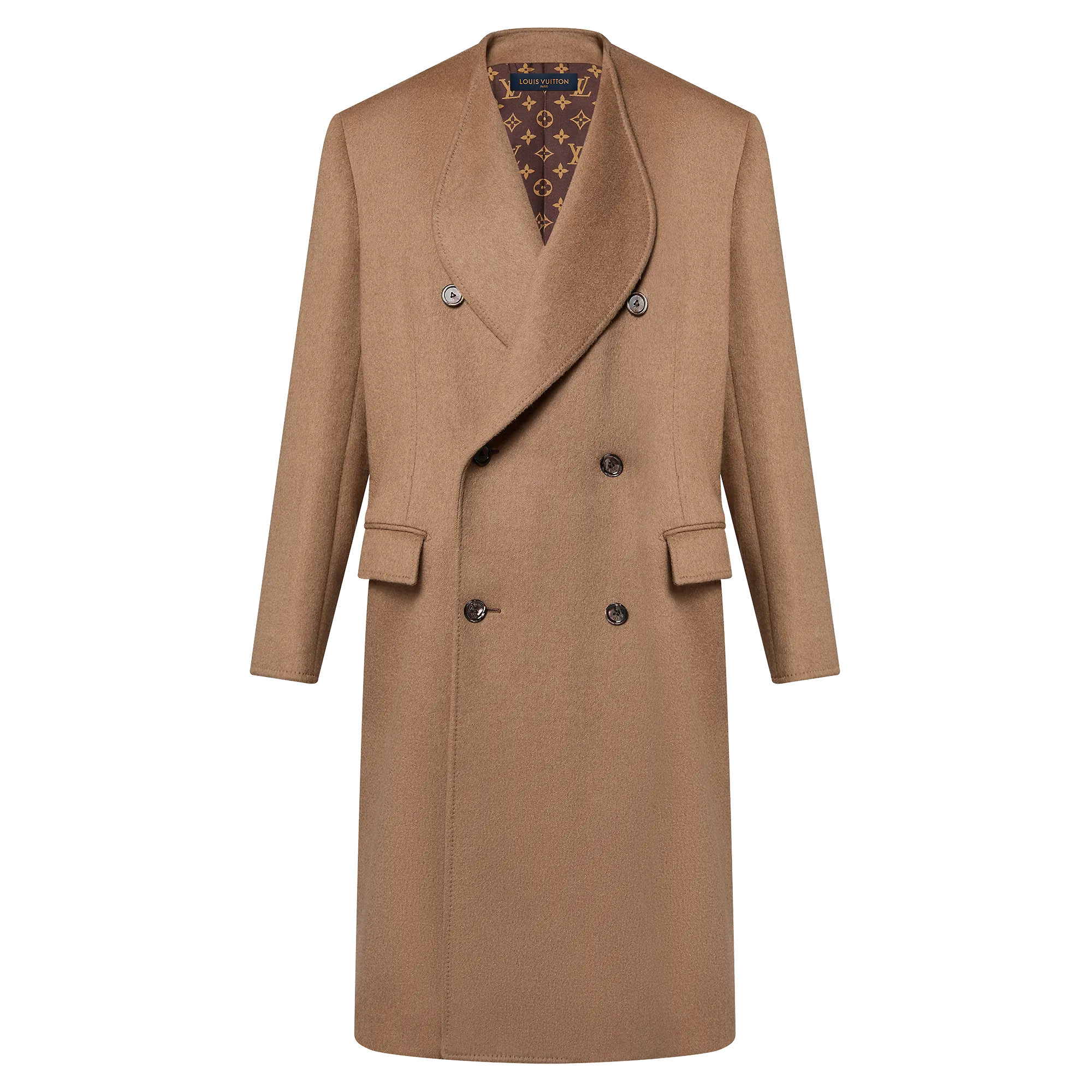 Louis Vuitton Rounded Lapel Camel Coat  - Women - Ready-to-Wear 1AFC67