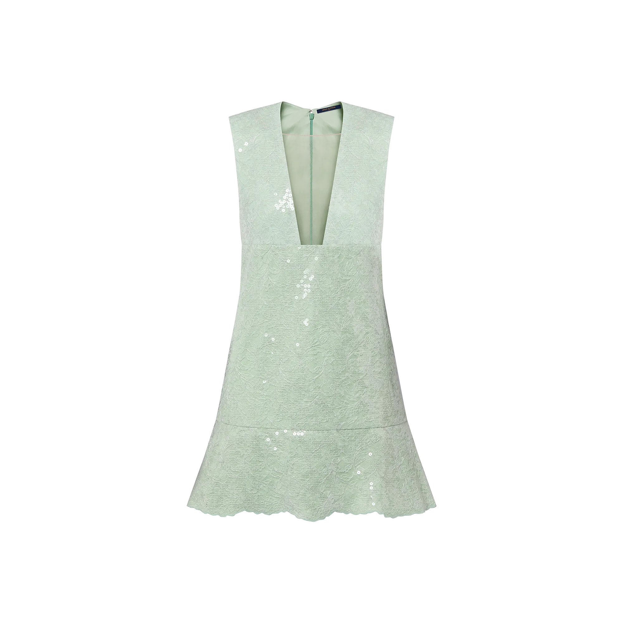 Louis Vuitton Sequin Lace Mini Dress - Women - Ready-to-Wear 1AFC99 Almond