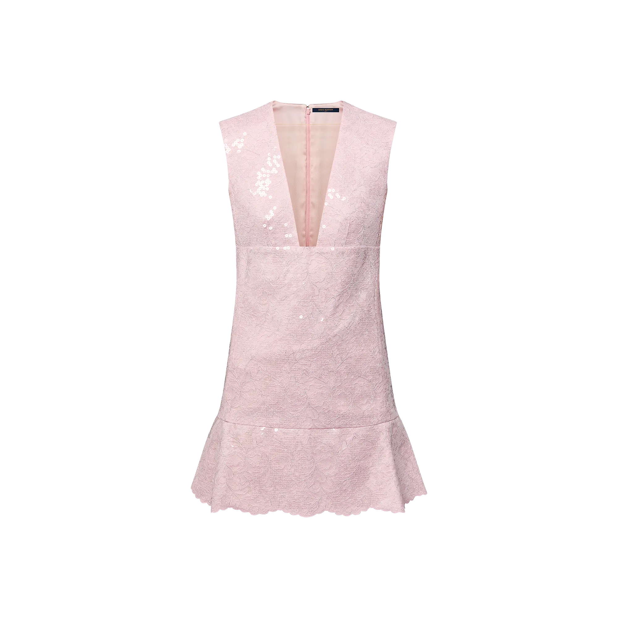 Louis Vuitton Sequin Lace Mini Dress - Women - Ready-to-Wear 1AFCAF Pink