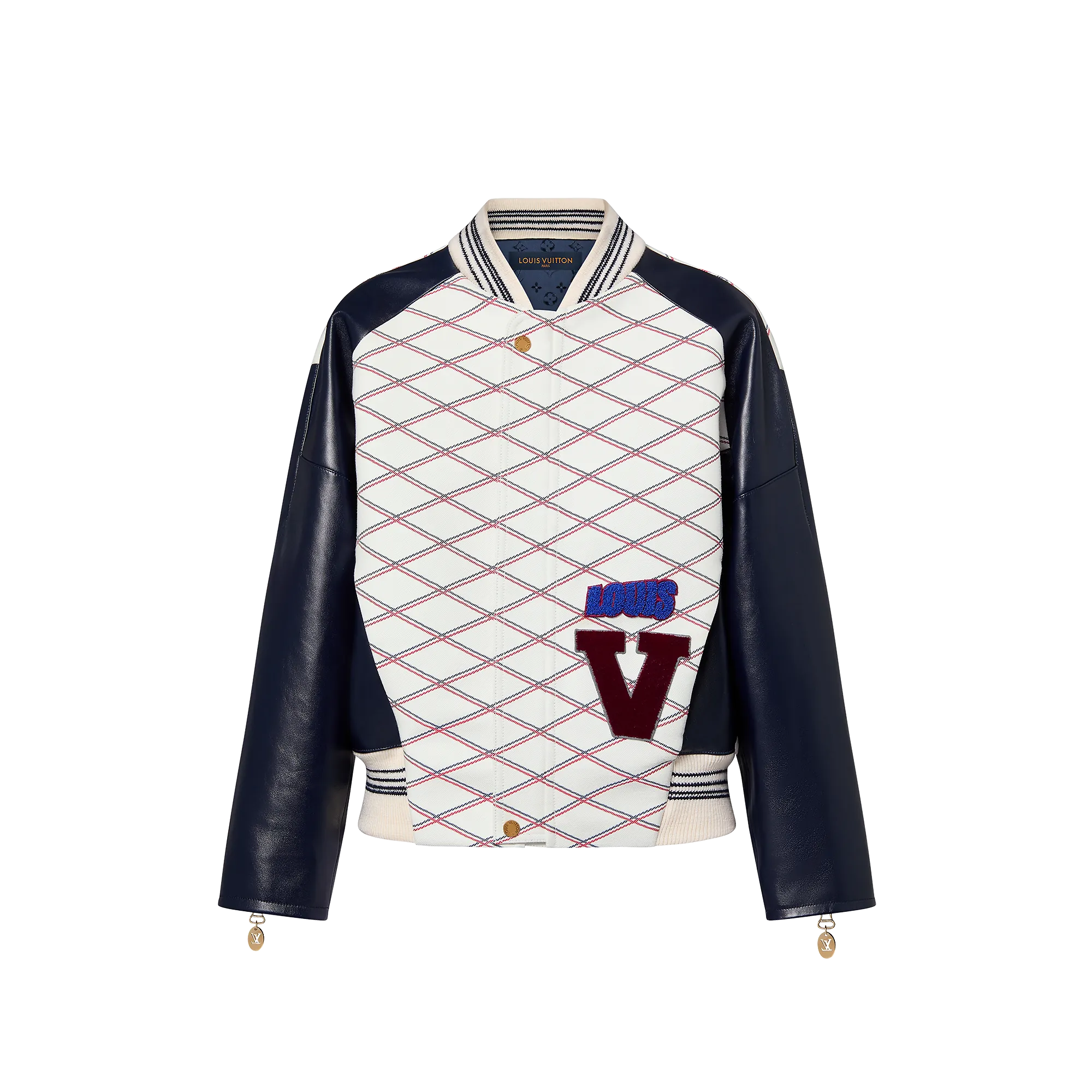 Louis Vuitton Tricolor Malletage Varsity Jacket  - Women - Ready-to-Wear 1AFDK4