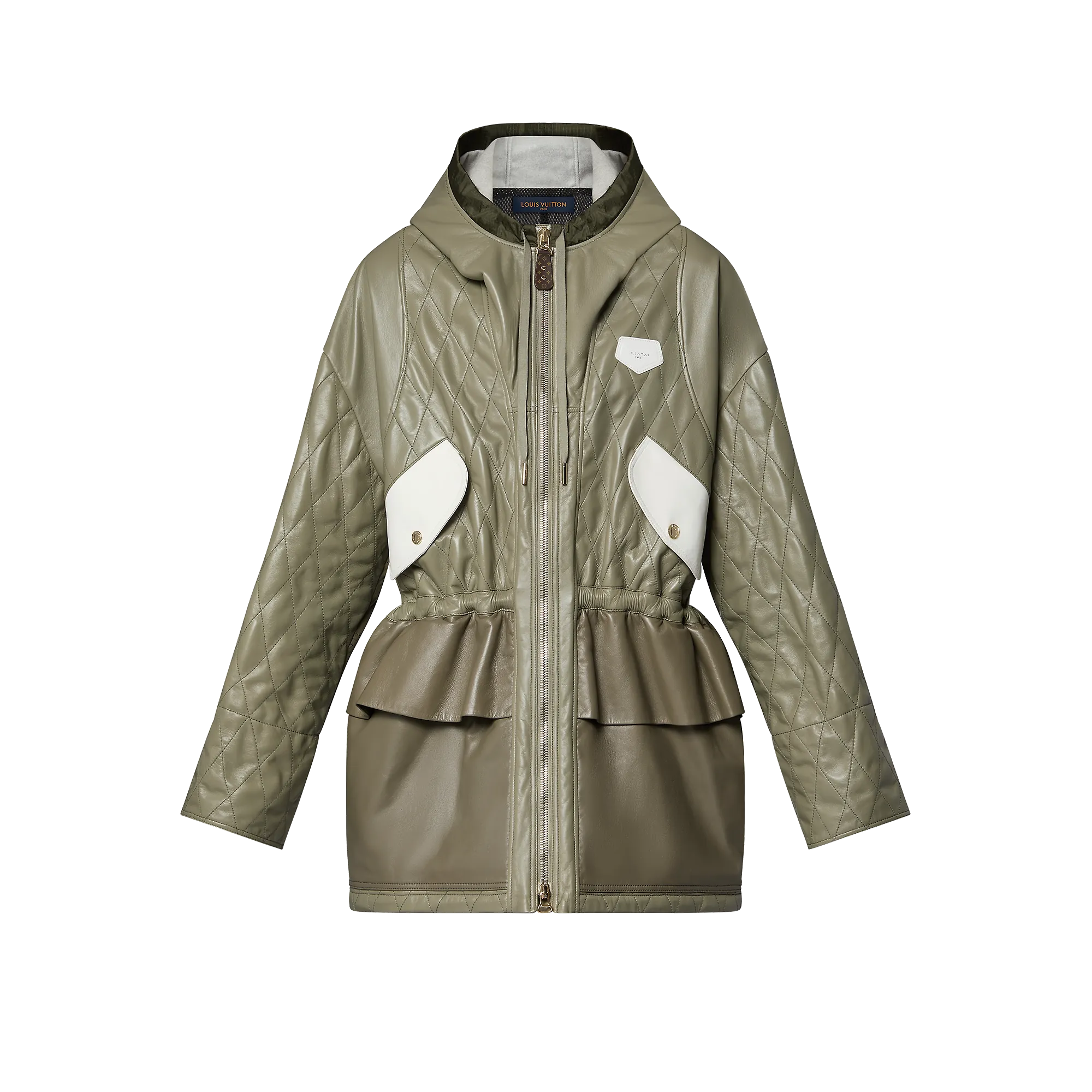 Louis Vuitton Color-Blocked Malletage Leather Parka - Women - Ready-to-Wear 1AFFTJ