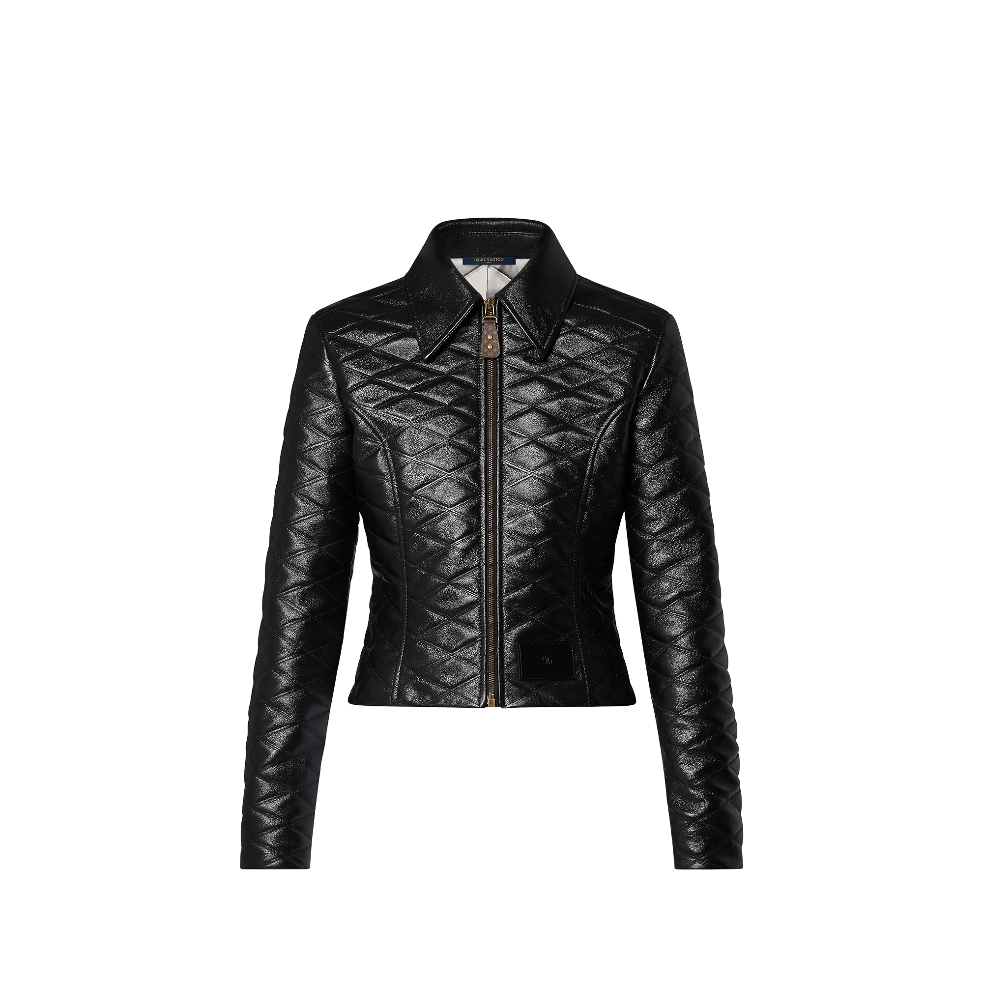 Louis Vuitton Cropped Malletage Leather Jacket - Women - Ready-to-Wear 1AFFTY