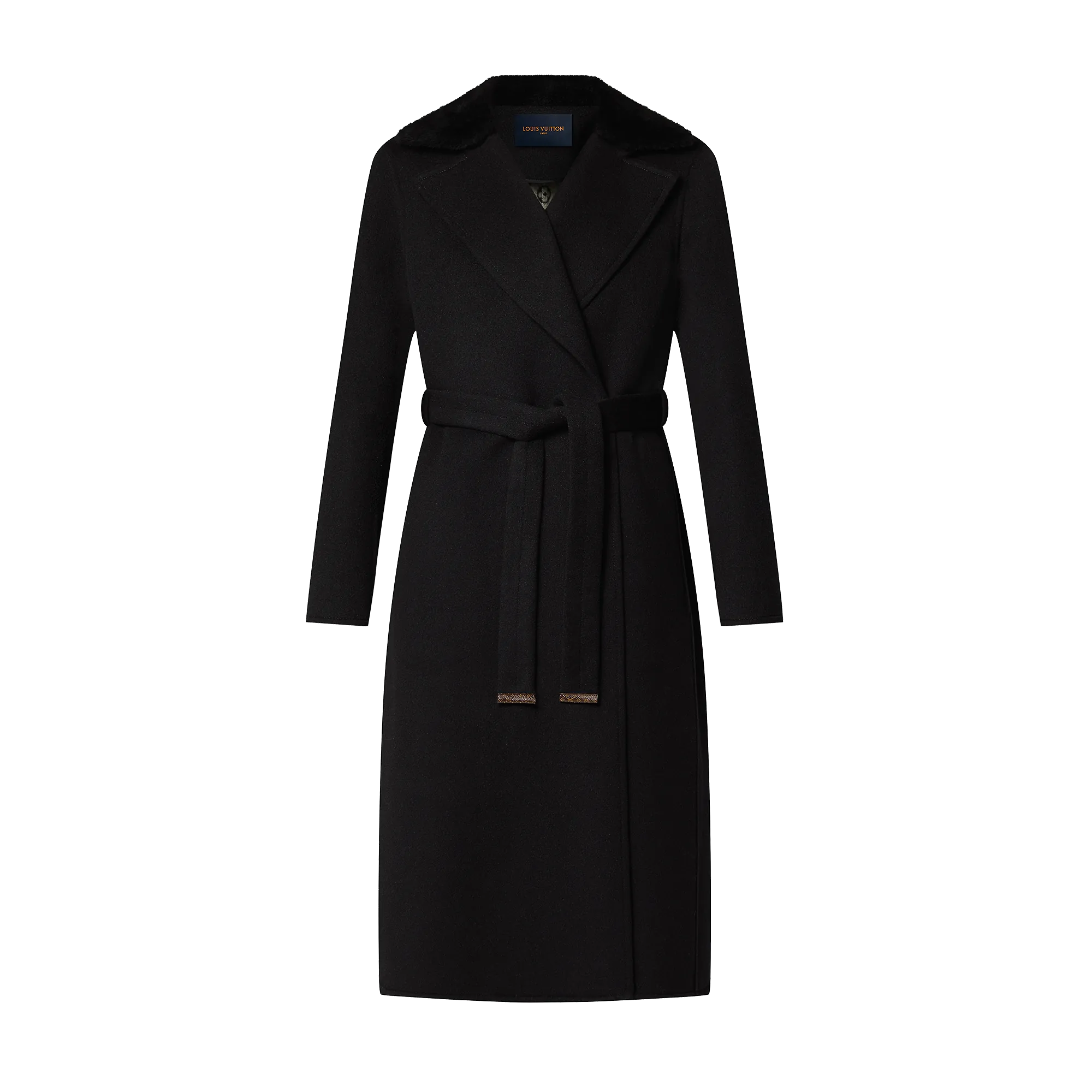 Louis Vuitton Shearling Collar Wrap Coat - Women - Ready-to-Wear 1AFG49